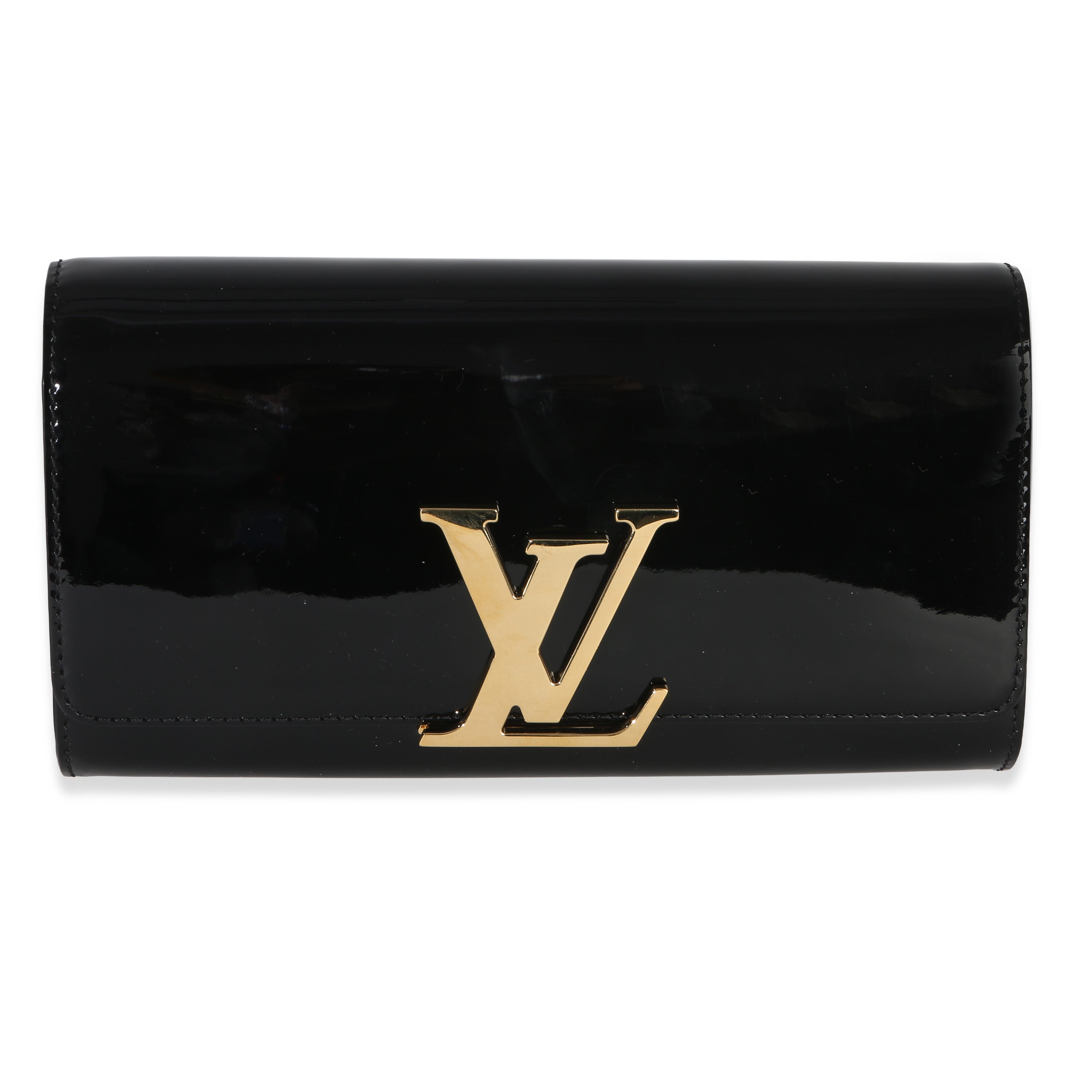 Black Patent Louise Clutch