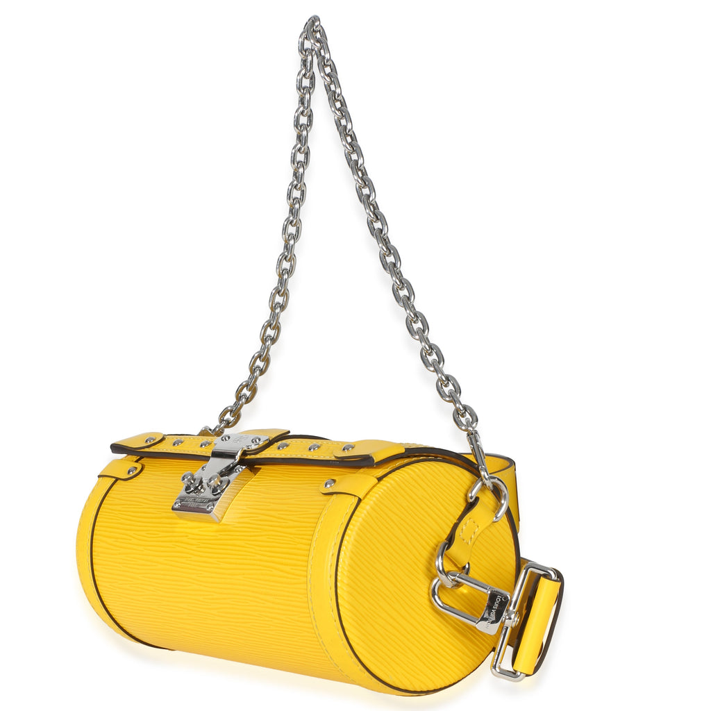 Yellow Epi Papillon Trunk Shoulder Bag