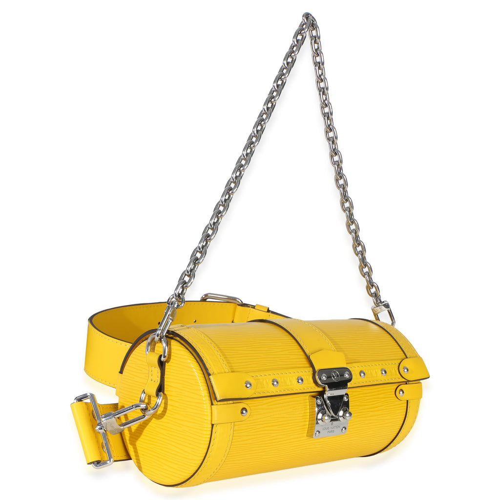Yellow Epi Papillon Trunk Shoulder Bag