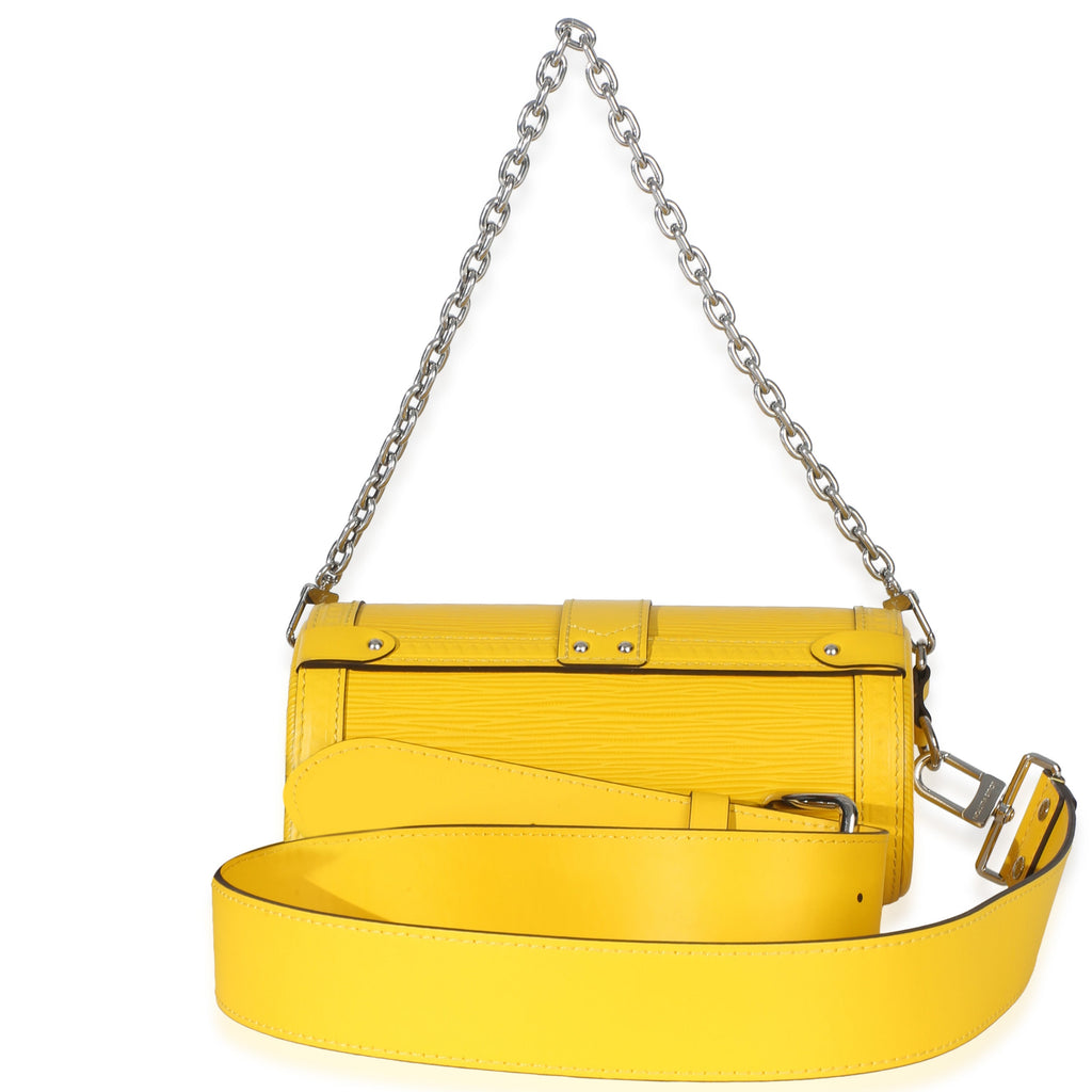 Yellow Epi Papillon Trunk Shoulder Bag