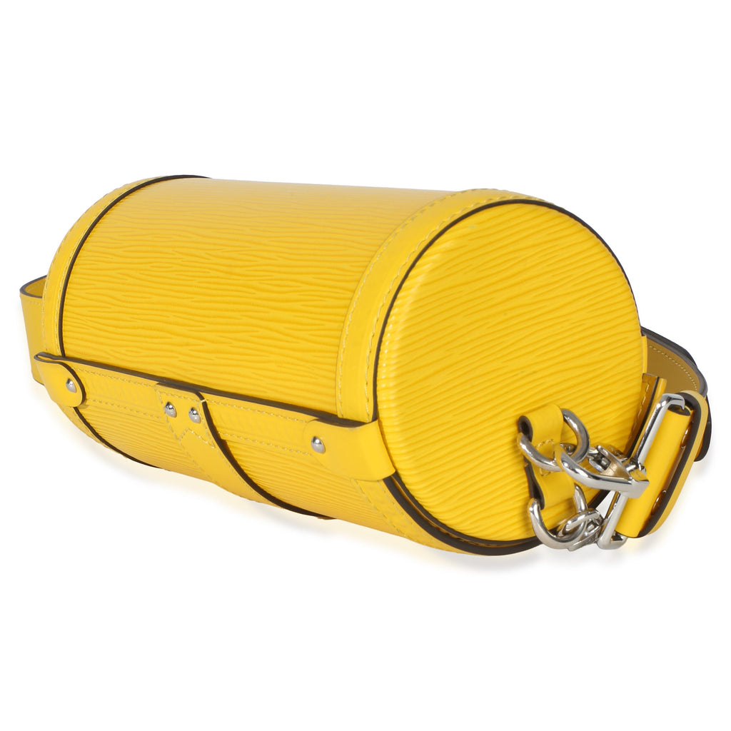 Yellow Epi Papillon Trunk Shoulder Bag