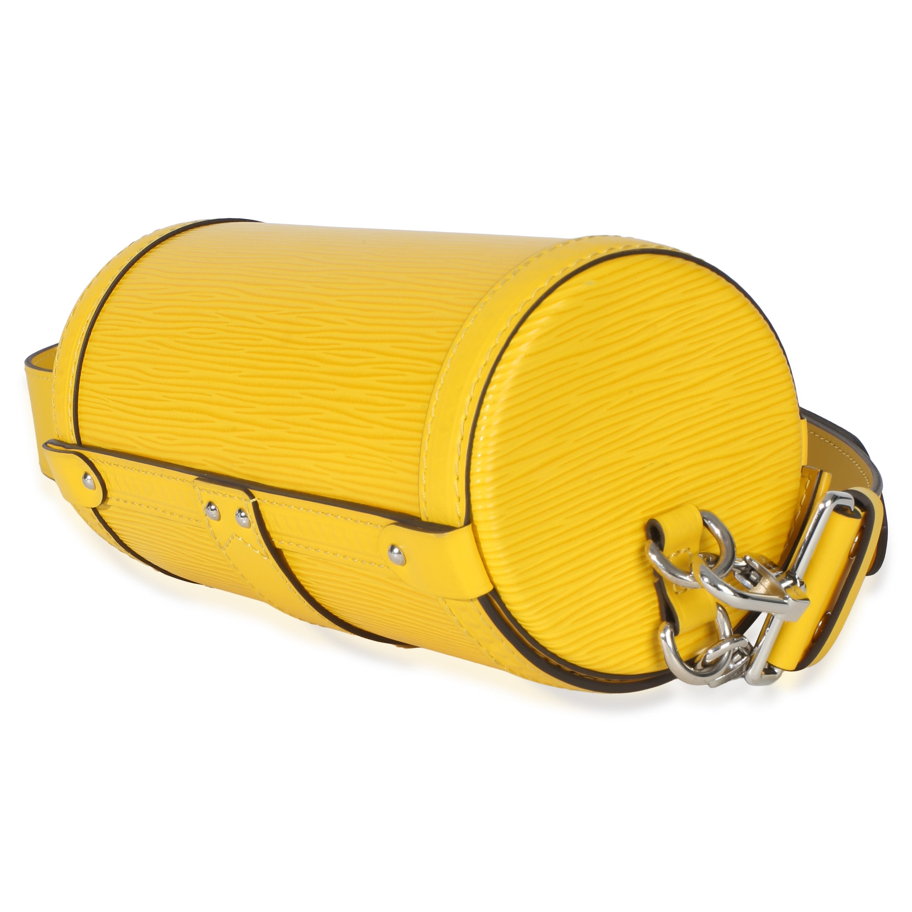 Yellow Epi Papillon Trunk Shoulder Bag