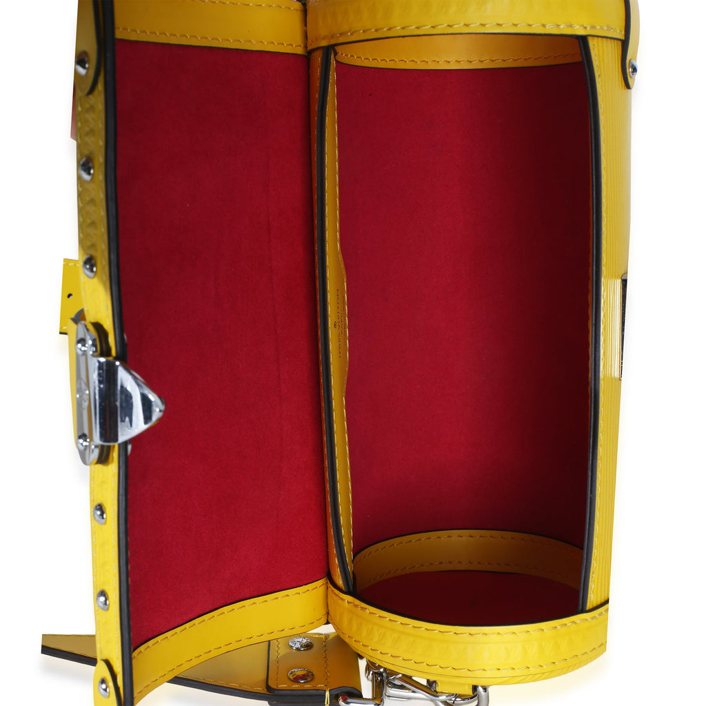 Yellow Epi Papillon Trunk Shoulder Bag