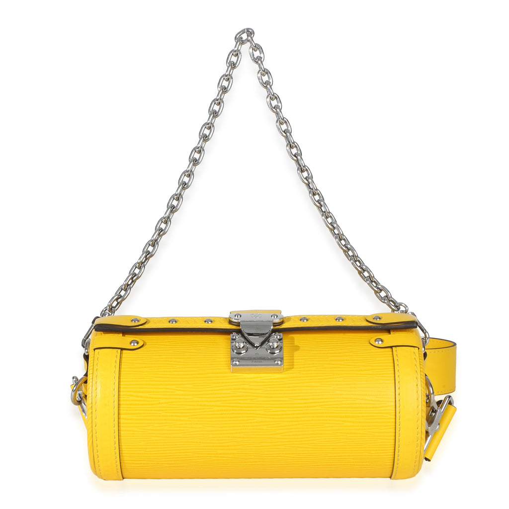 Yellow Epi Papillon Trunk Shoulder Bag