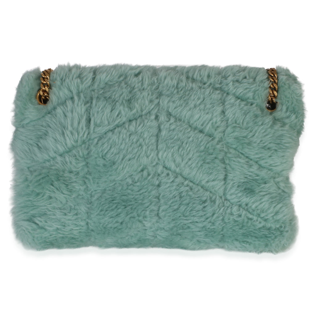 Shearling Quilted Monogram Small Loulou Puffer Chain Satchel