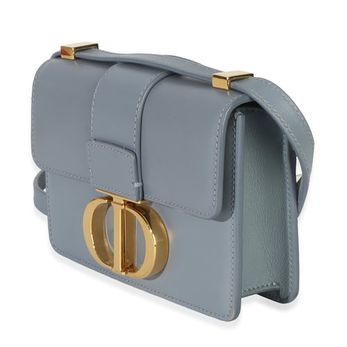 Blue Smooth Box Calfskin Micro 30 Montaigne Flap Bag