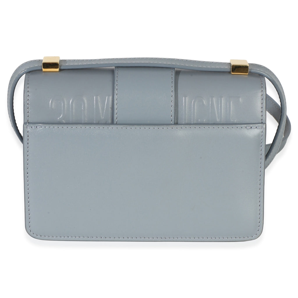 Blue Smooth Box Calfskin Micro 30 Montaigne Flap Bag