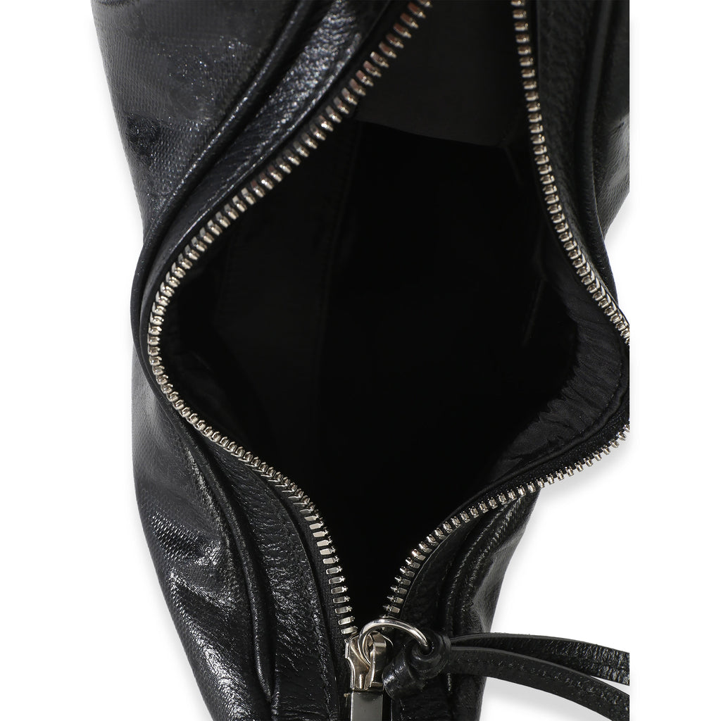 Black GG Crystal Coated Canvas Small Attache Crossbody Bag