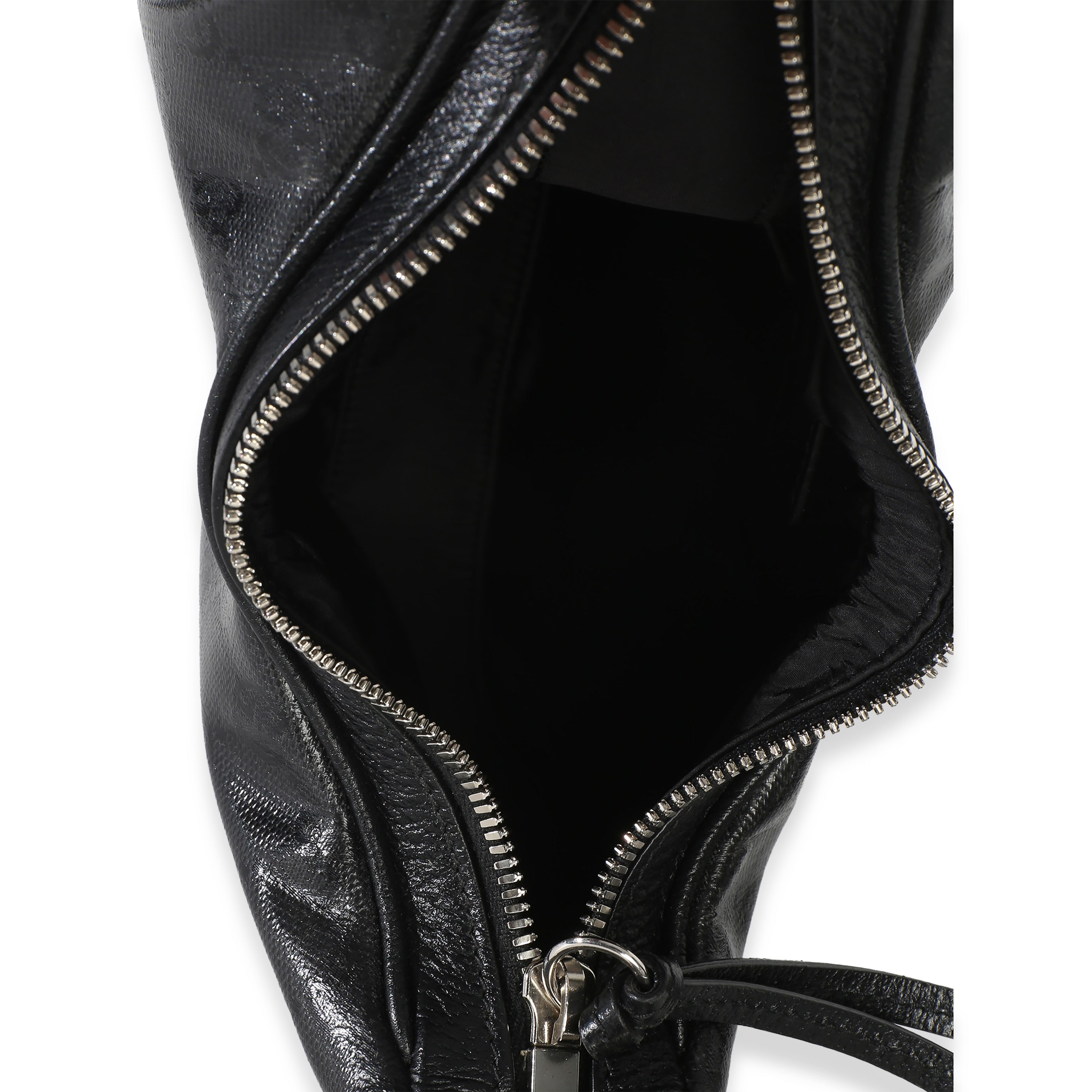 Black GG Crystal Coated Canvas Small Attache Crossbody Bag