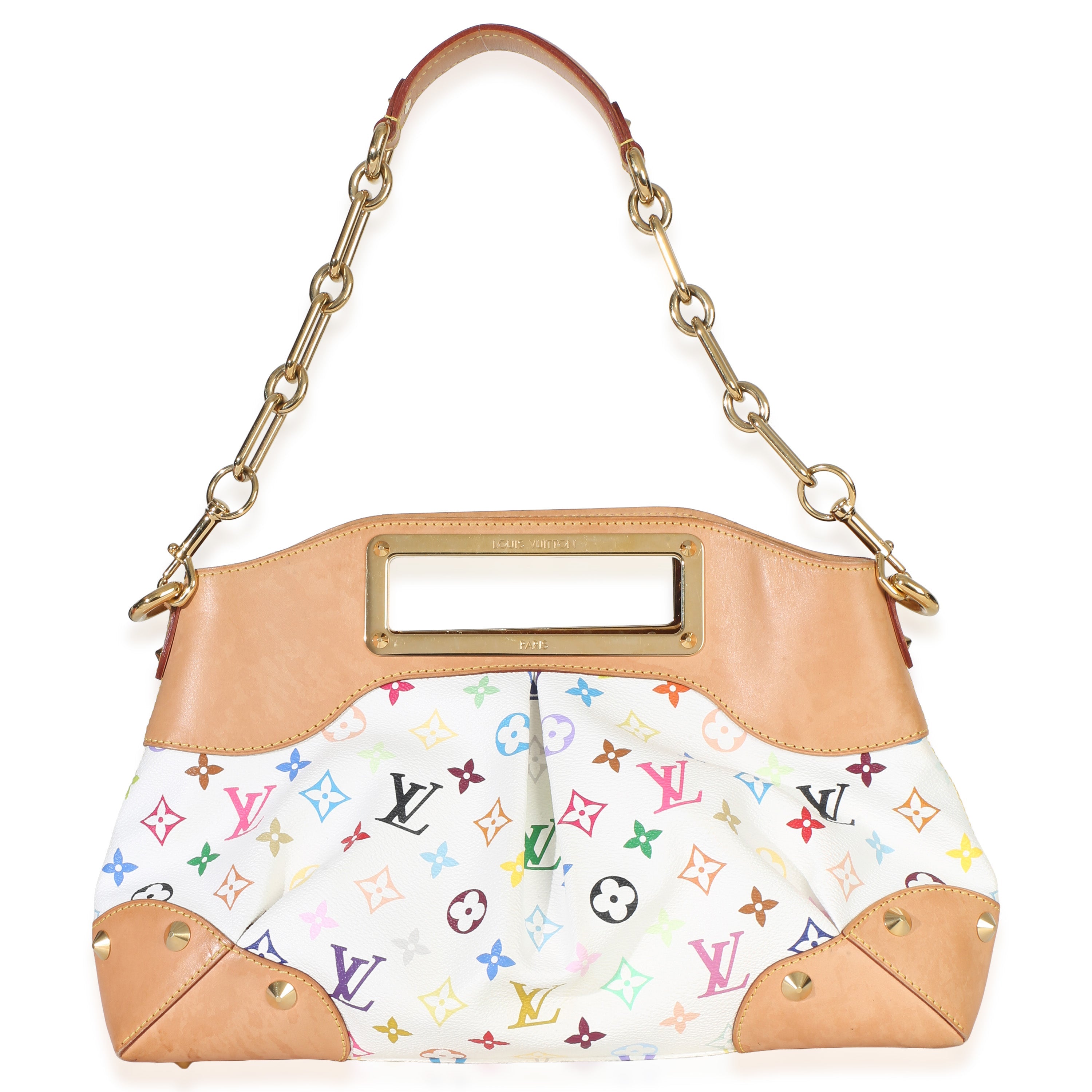 White Multicolor Monogram Canvas Judy MM