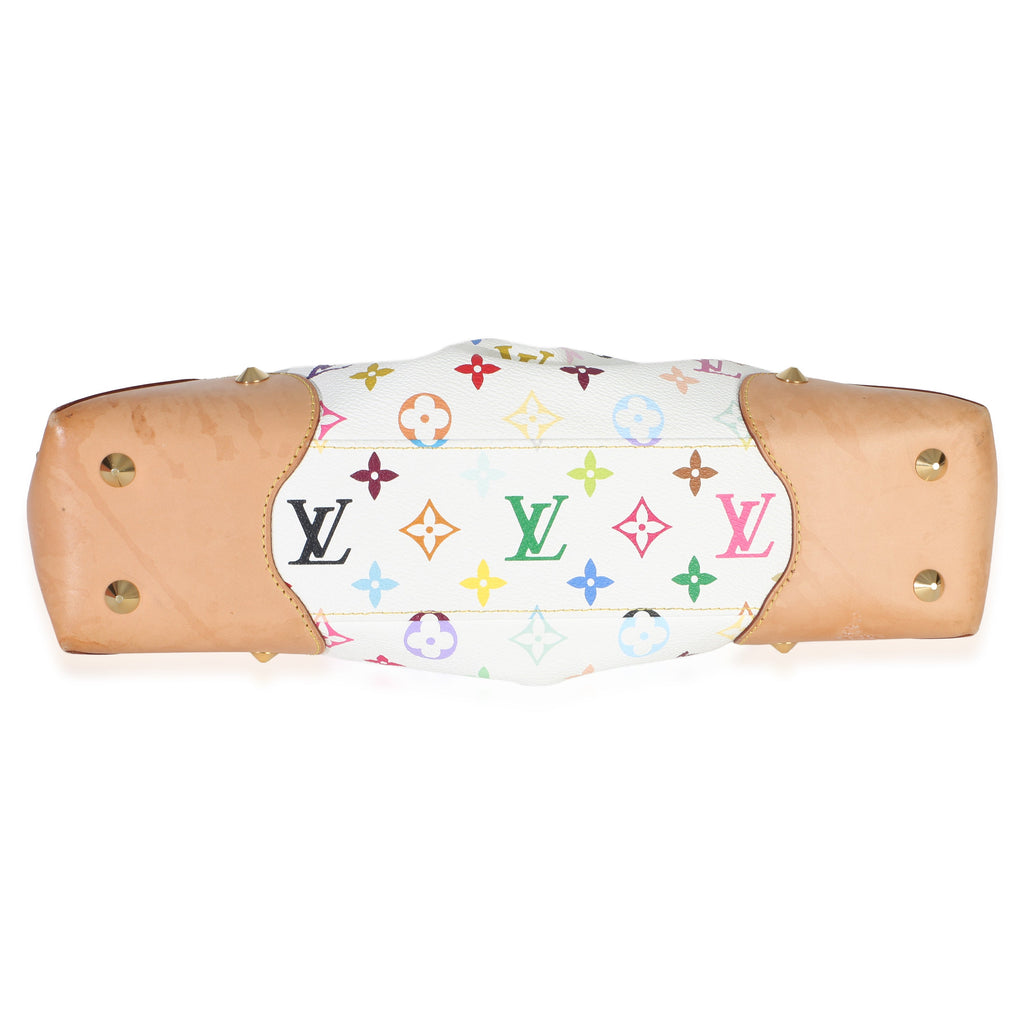 White Multicolor Monogram Canvas Judy MM