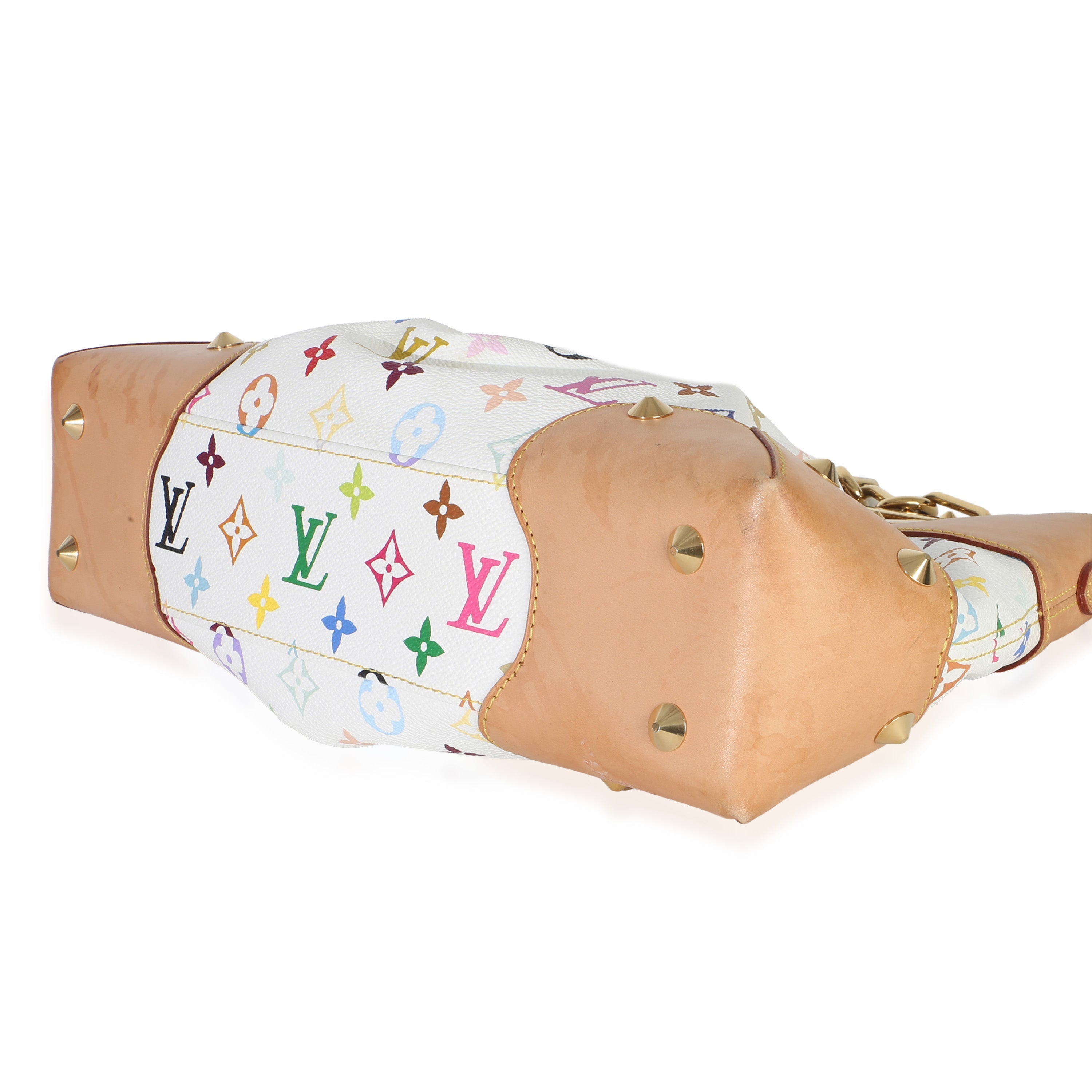 White Multicolor Monogram Canvas Judy MM