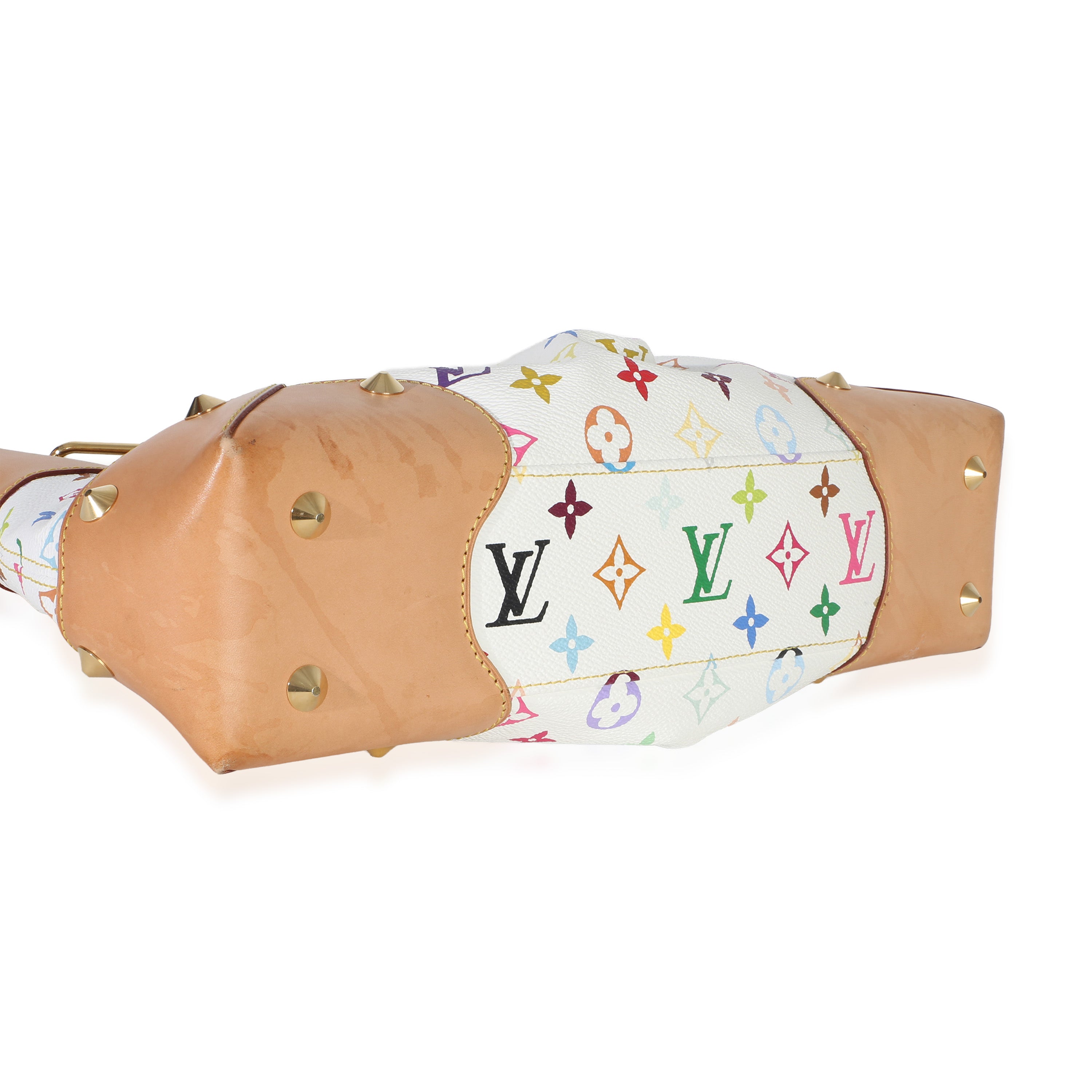 White Multicolor Monogram Canvas Judy MM