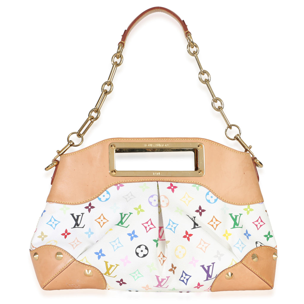 White Multicolor Monogram Canvas Judy MM