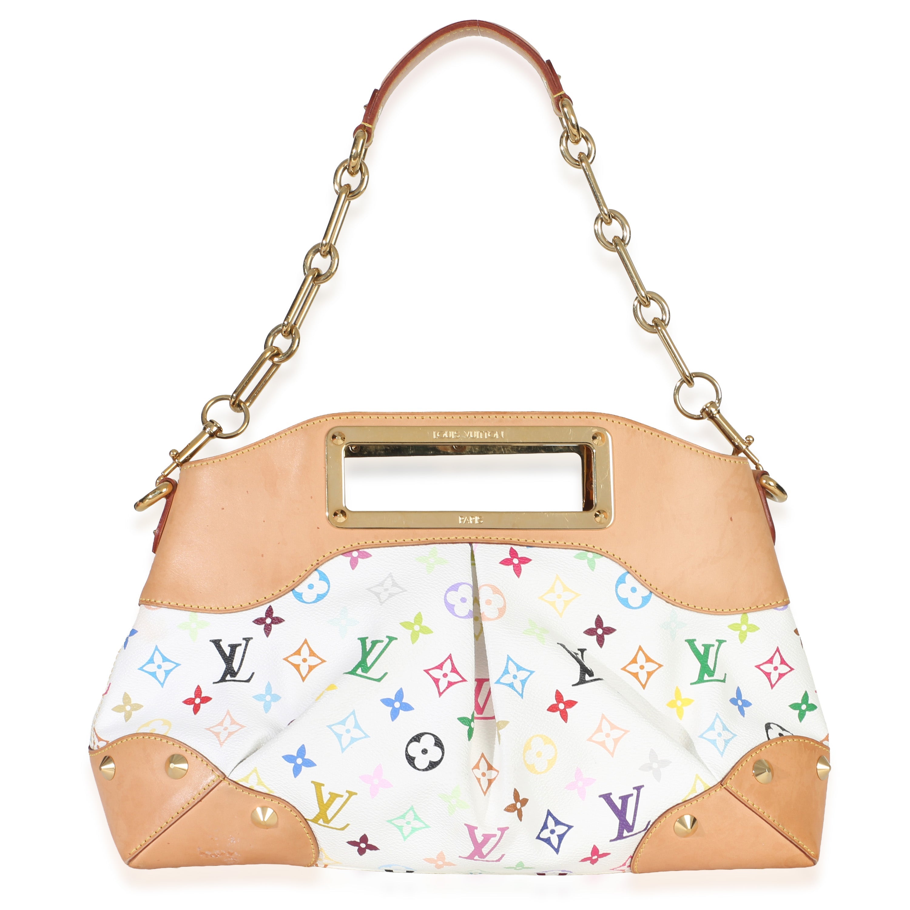 White Multicolor Monogram Canvas Judy MM