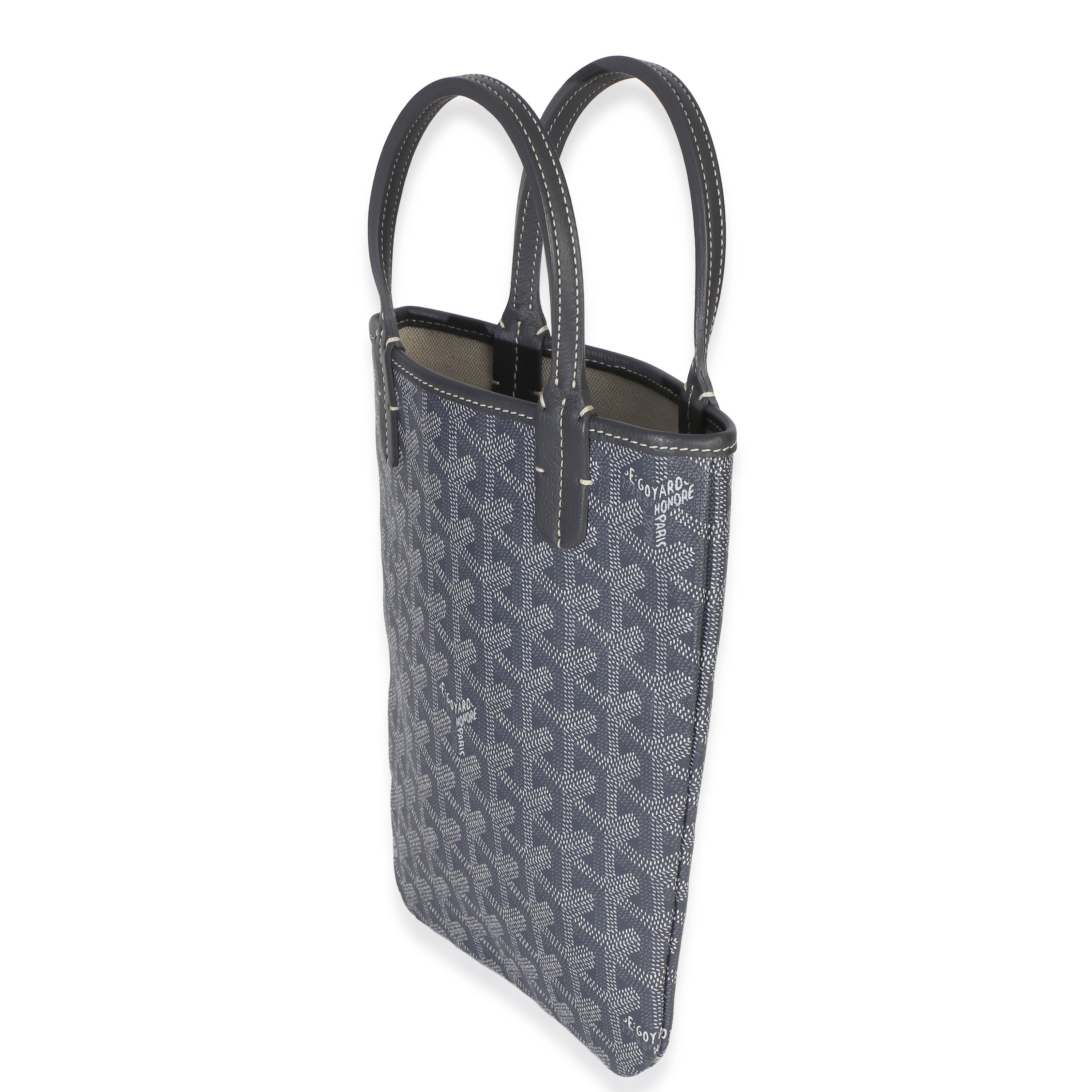 Grey Goyardine Canvas Poitiers Mini Tote