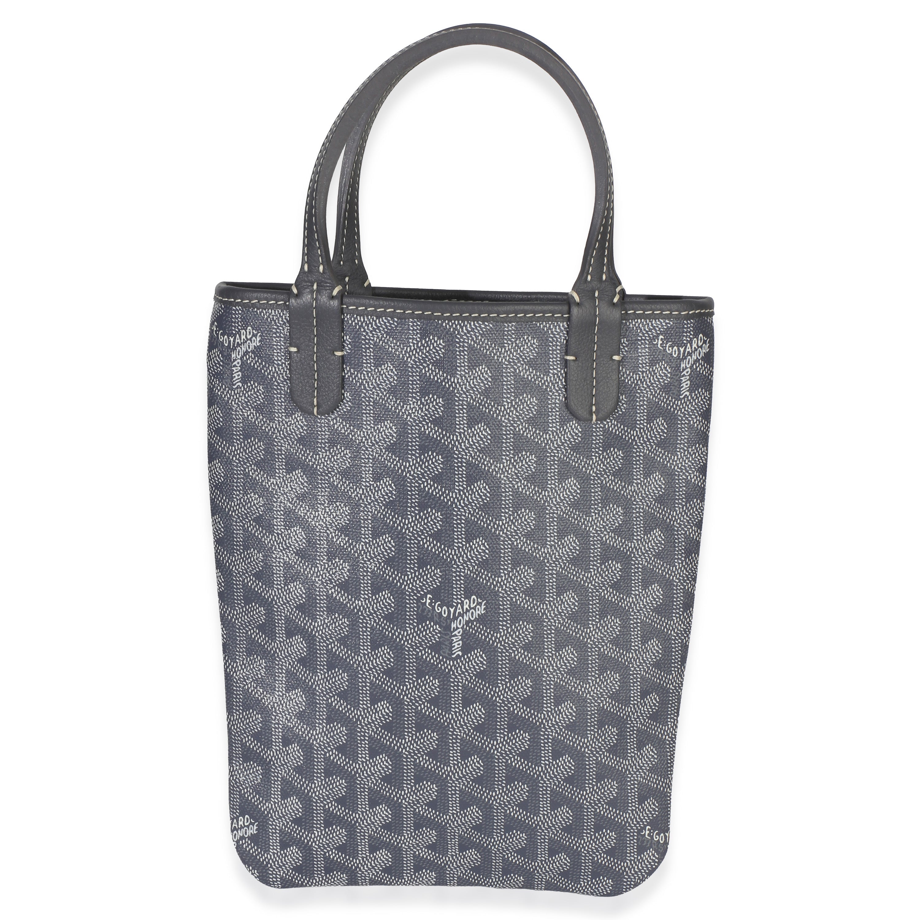 Grey Goyardine Canvas Poitiers Mini Tote