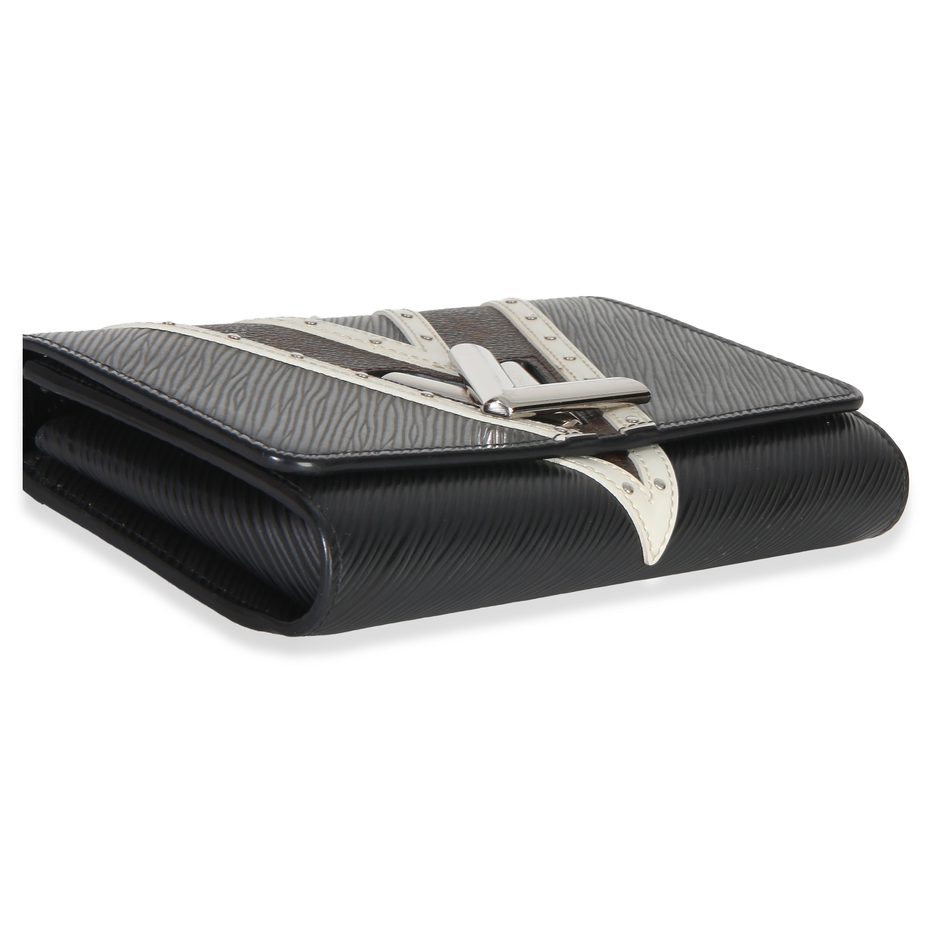 Black White V Monogram Canvas Twist Wallet on Chain