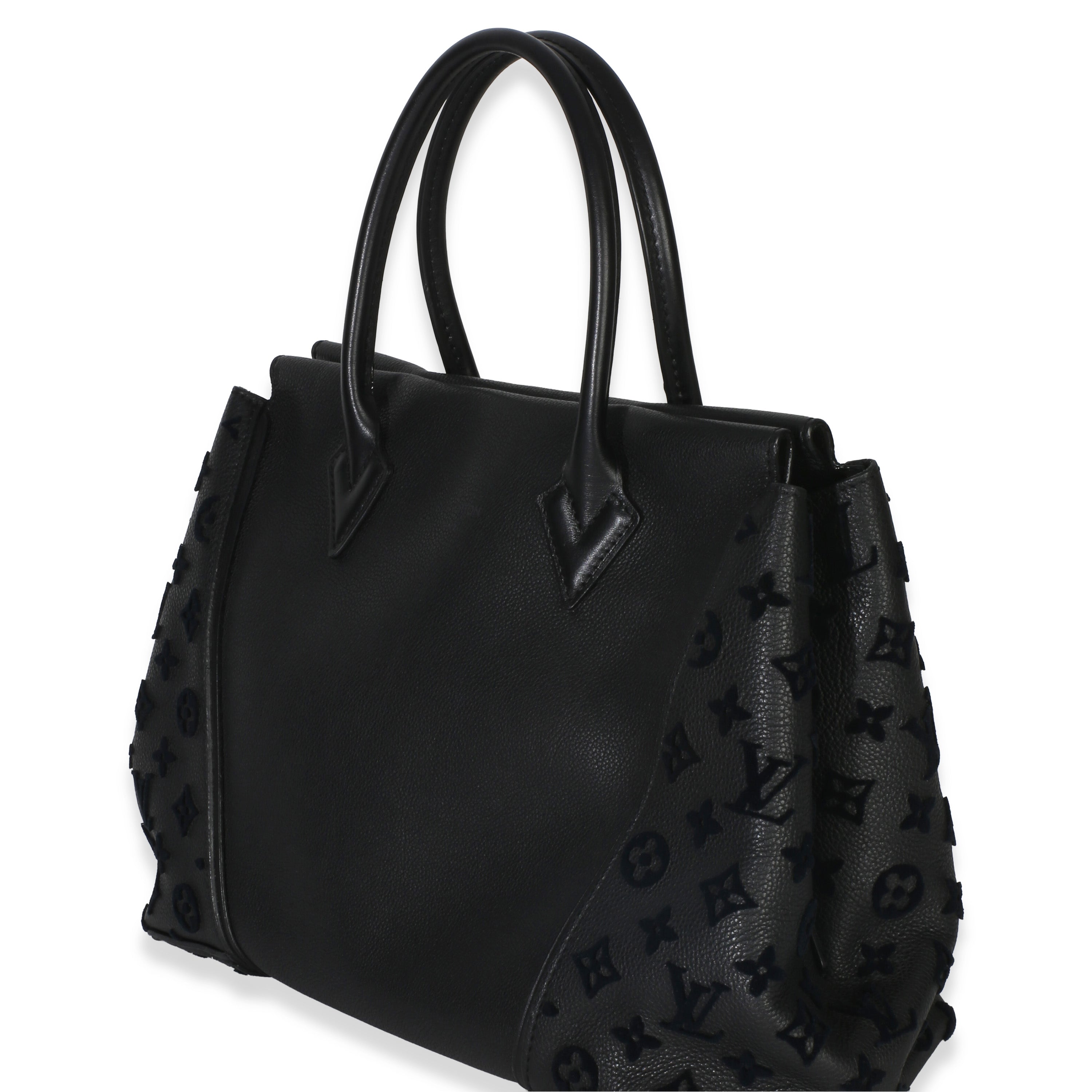 Black Monogram Tufted Veau Cachemire W Tote PM