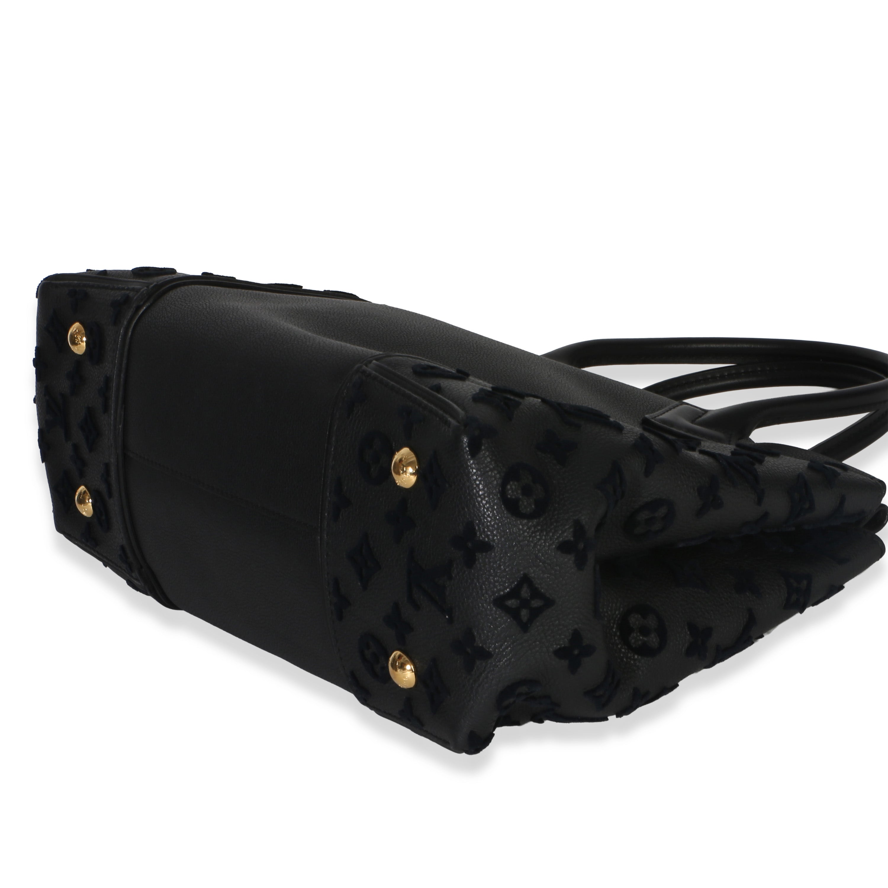 Black Monogram Tufted Veau Cachemire W Tote PM