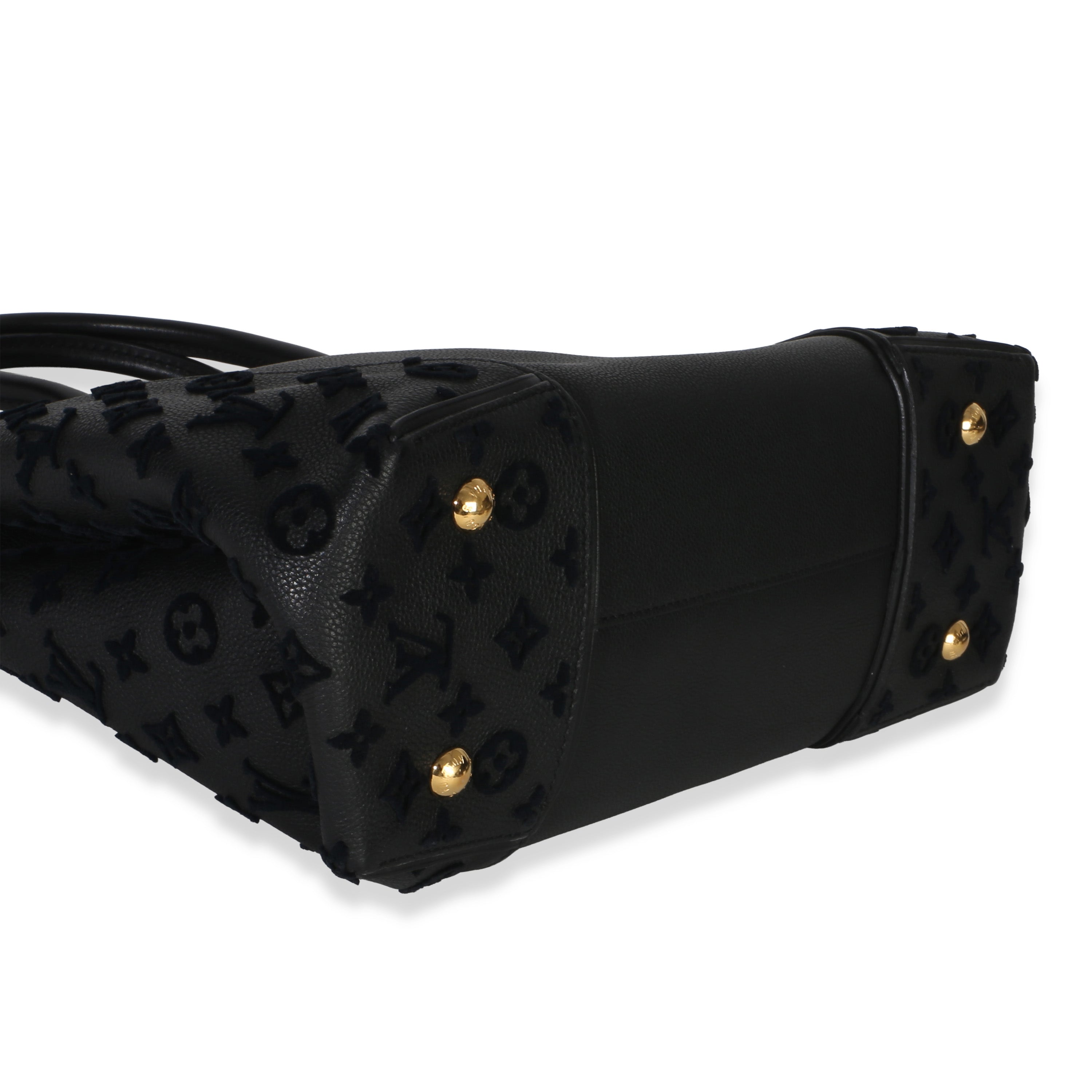 Black Monogram Tufted Veau Cachemire W Tote PM