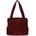 Vintage Red Suede Logo Small Tote
