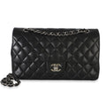 Black Quilted Lambskin Medium Classic Double Flap Bag