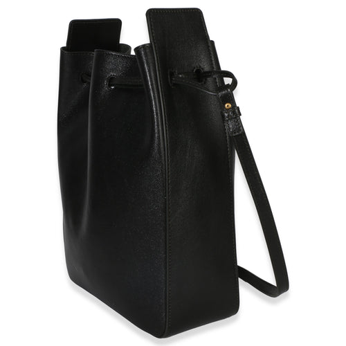 Black Calfskin Small Bucket Bag