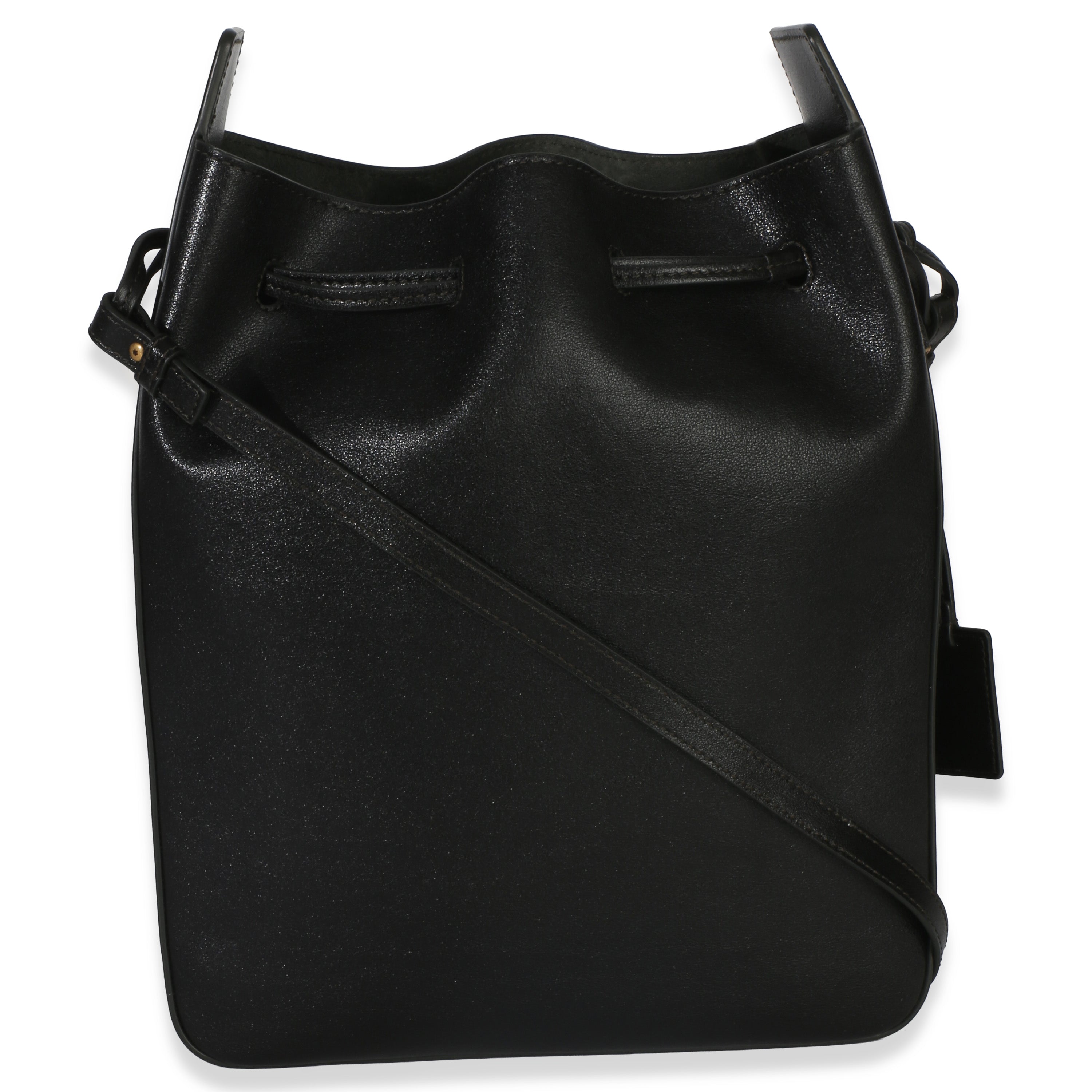Black Calfskin Small Bucket Bag