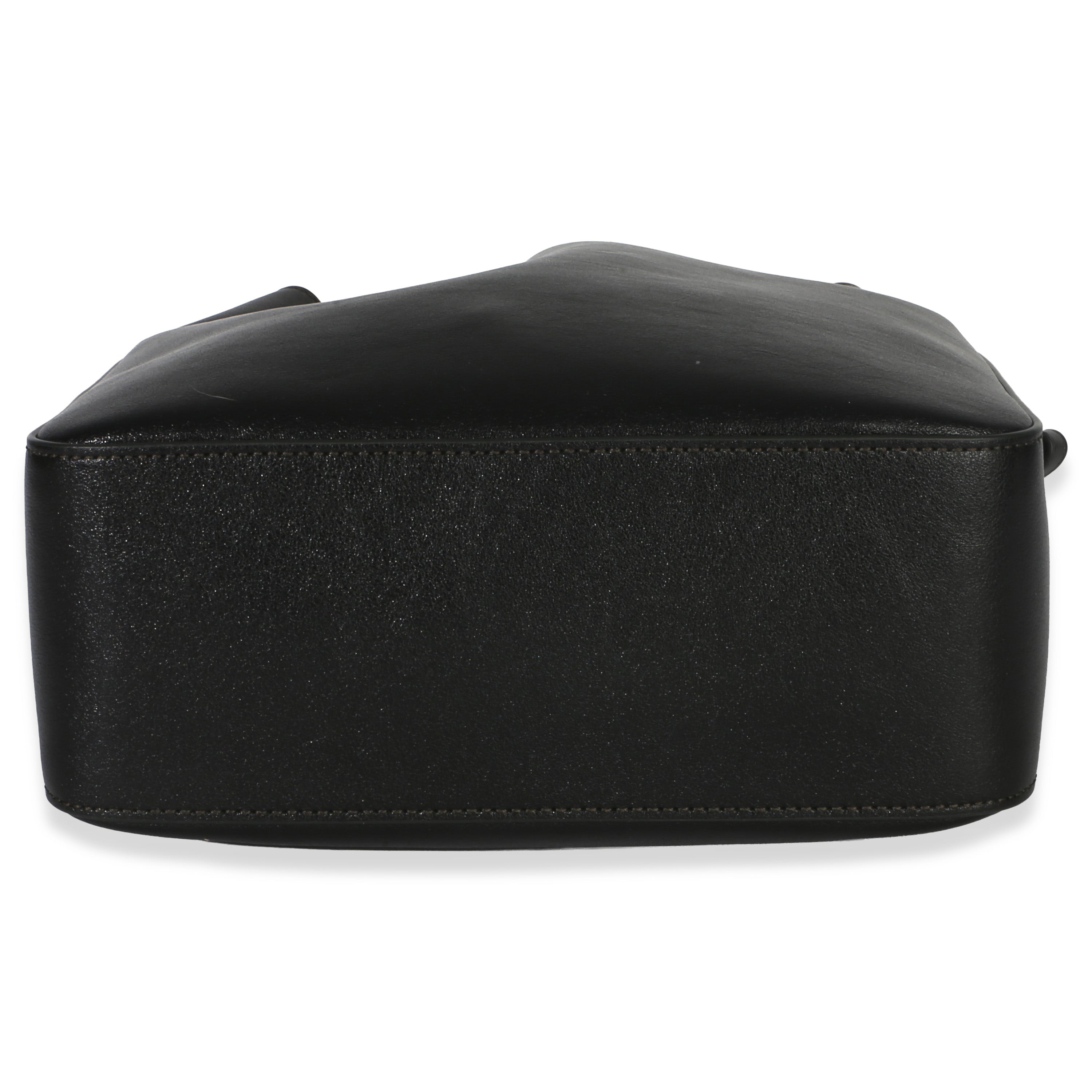 Black Calfskin Small Bucket Bag