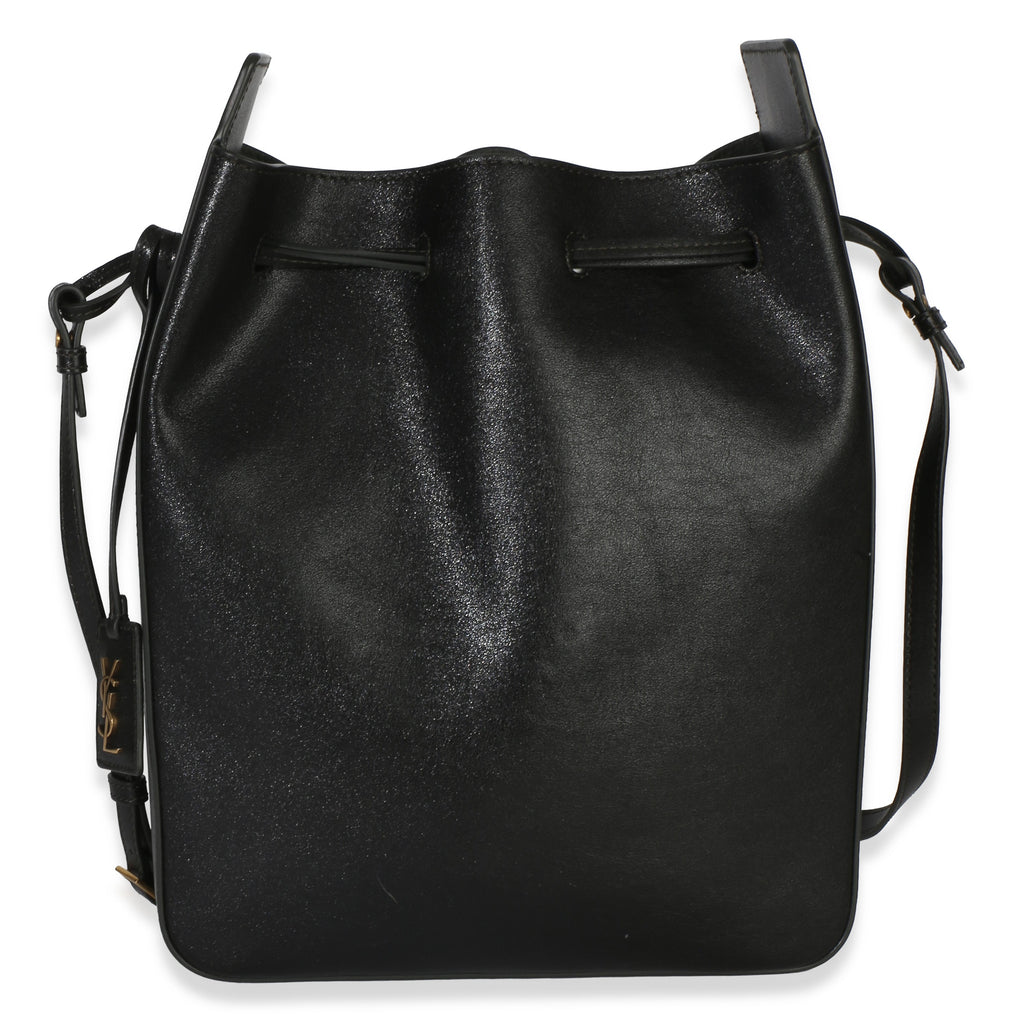 Black Calfskin Small Bucket Bag