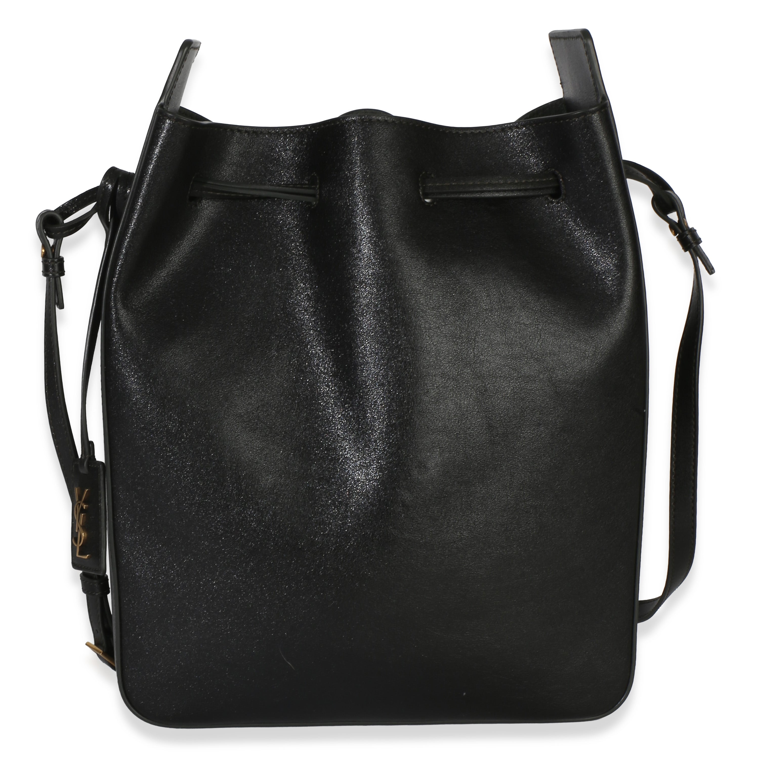 Black Calfskin Small Bucket Bag