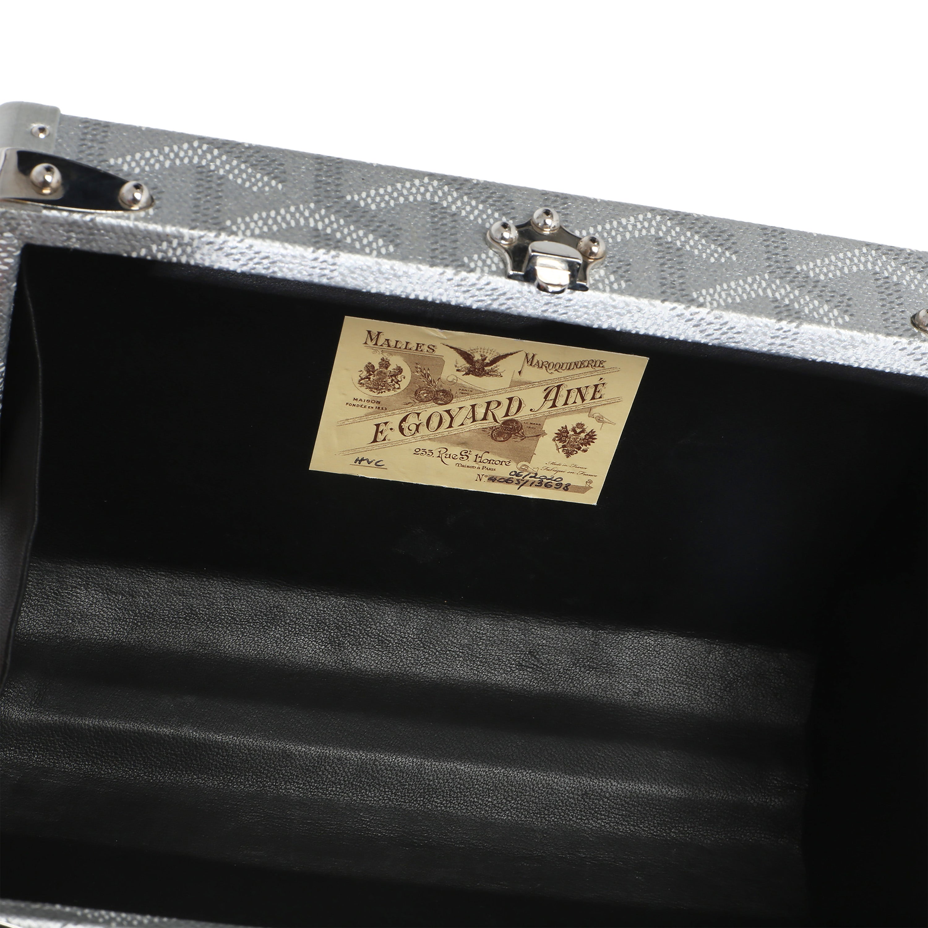 Silver Precious Metals Goyardine Canvas Minaudiere Trunk