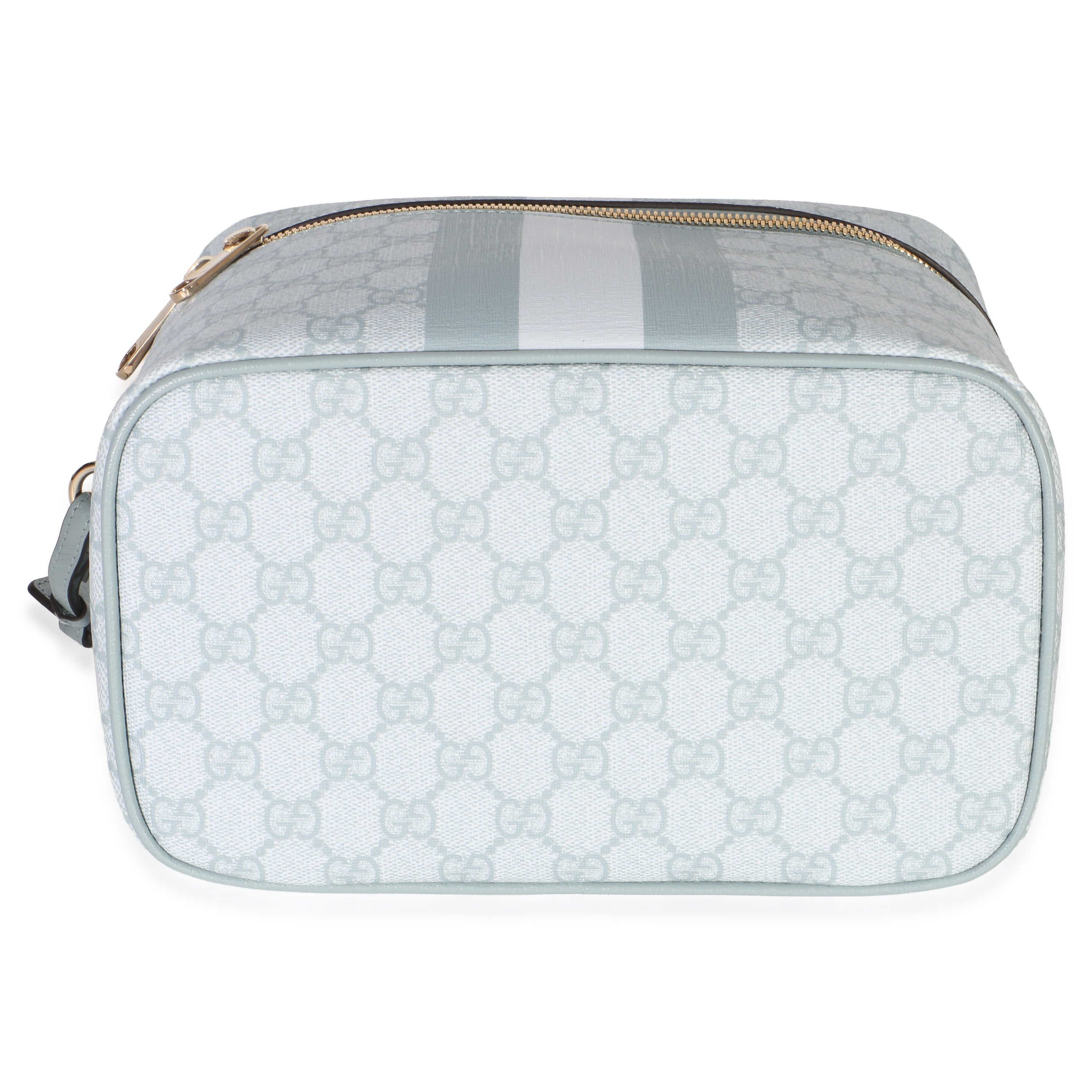 Light Blue GG Supreme Monogram Dollar Calfskin Medium Savoy Vanity Case