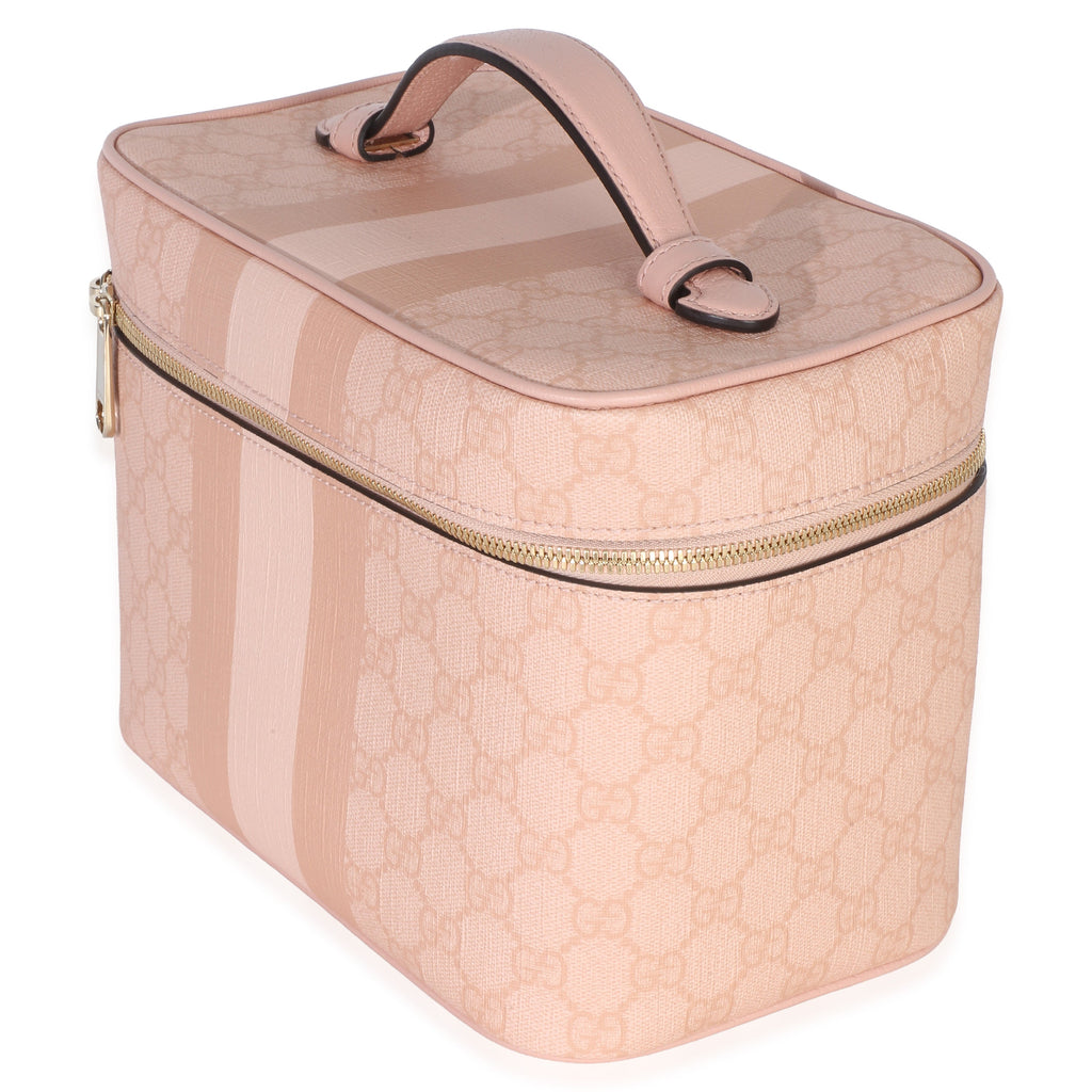 Light Pink GG Supreme Monogram Dollar Calfskin Medium Savoy Vanity Case
