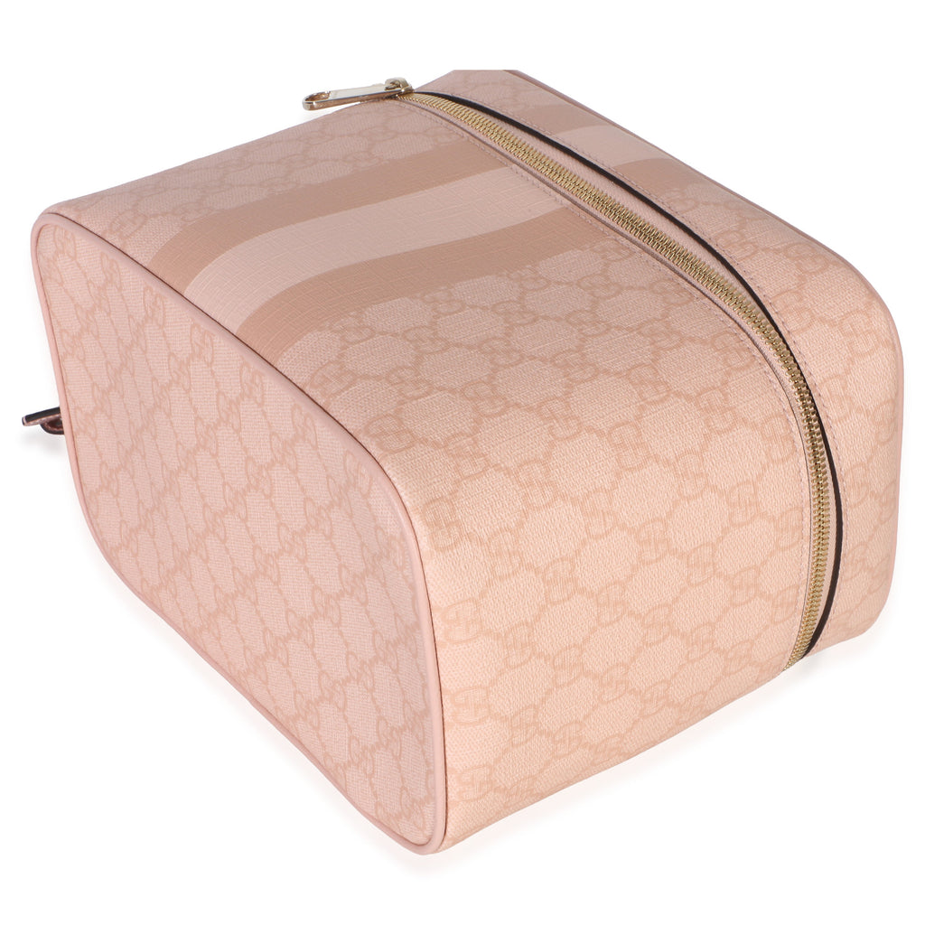 Light Pink GG Supreme Monogram Dollar Calfskin Medium Savoy Vanity Case
