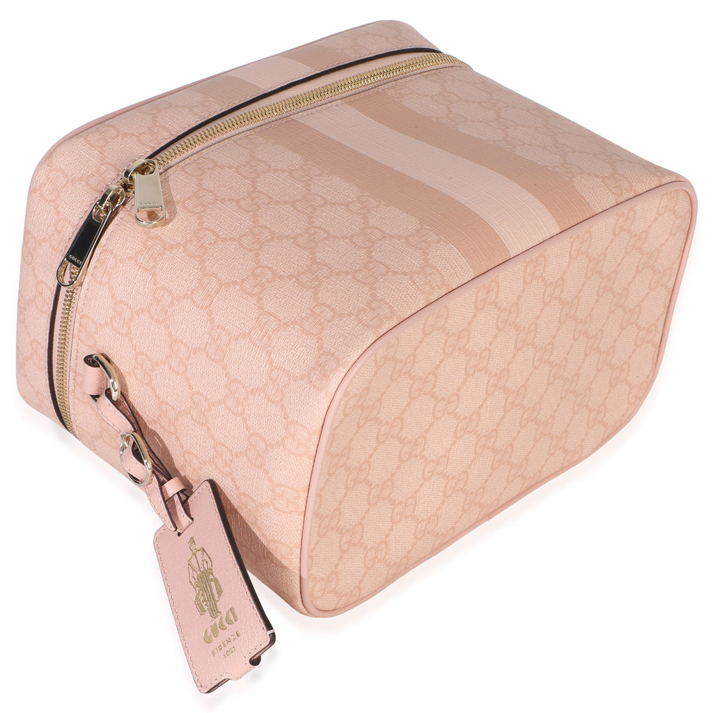 Light Pink GG Supreme Monogram Dollar Calfskin Medium Savoy Vanity Case