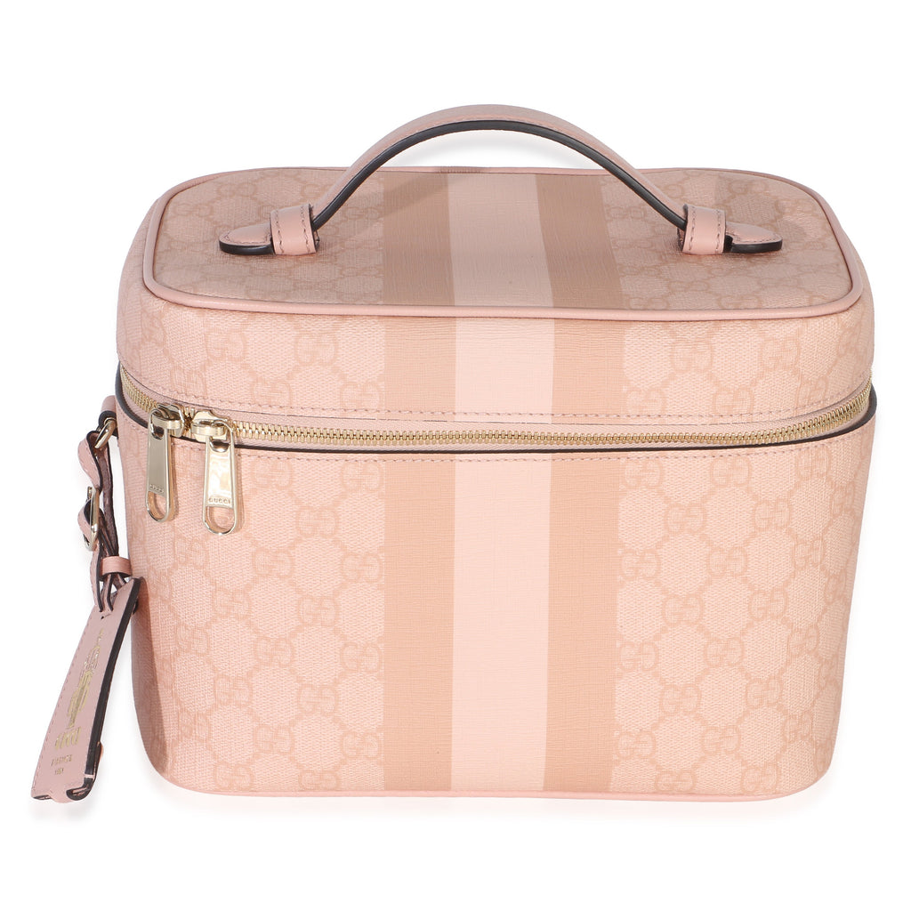 Light Pink GG Supreme Monogram Dollar Calfskin Medium Savoy Vanity Case
