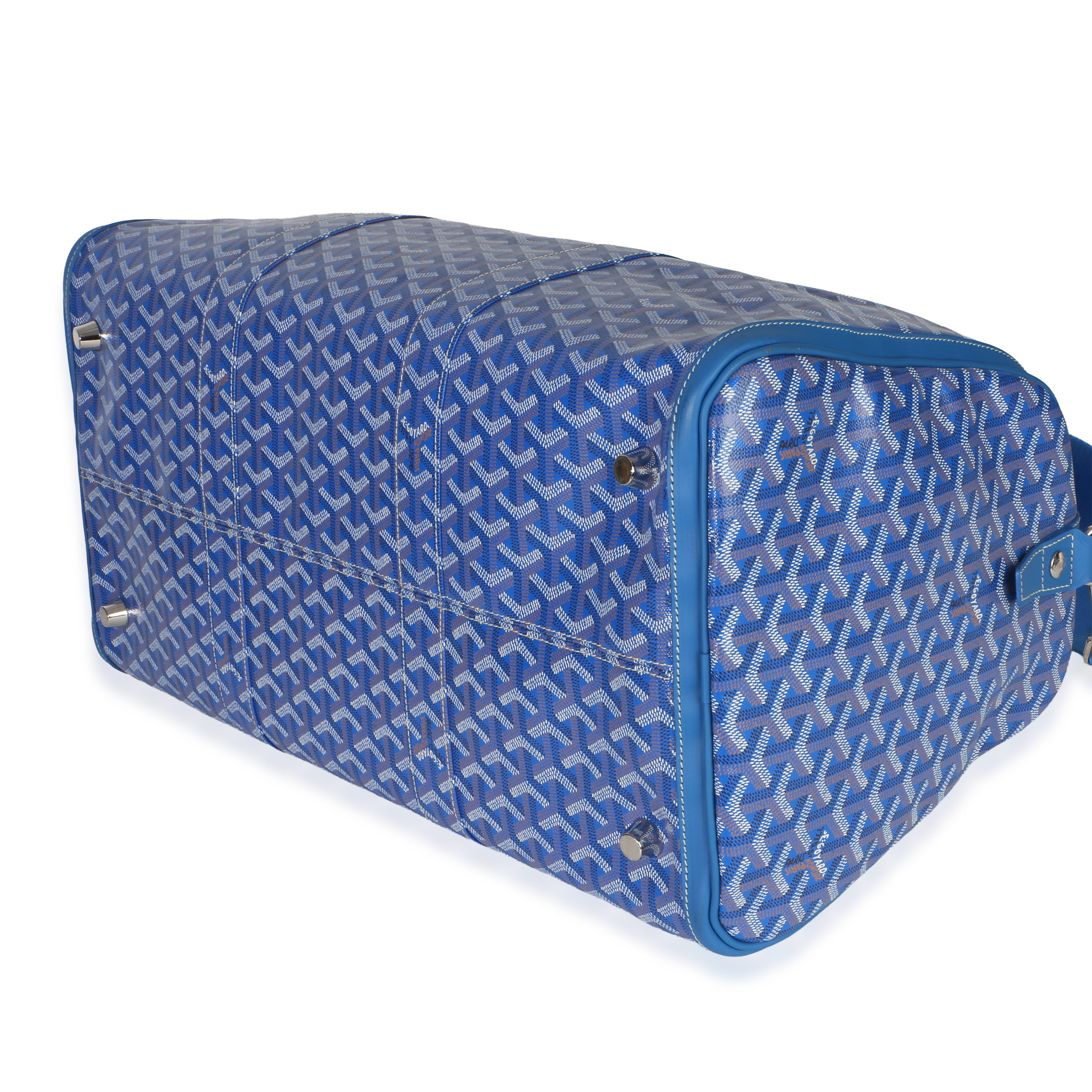 Blue Goyardine Canvas Croisière Boston 50
