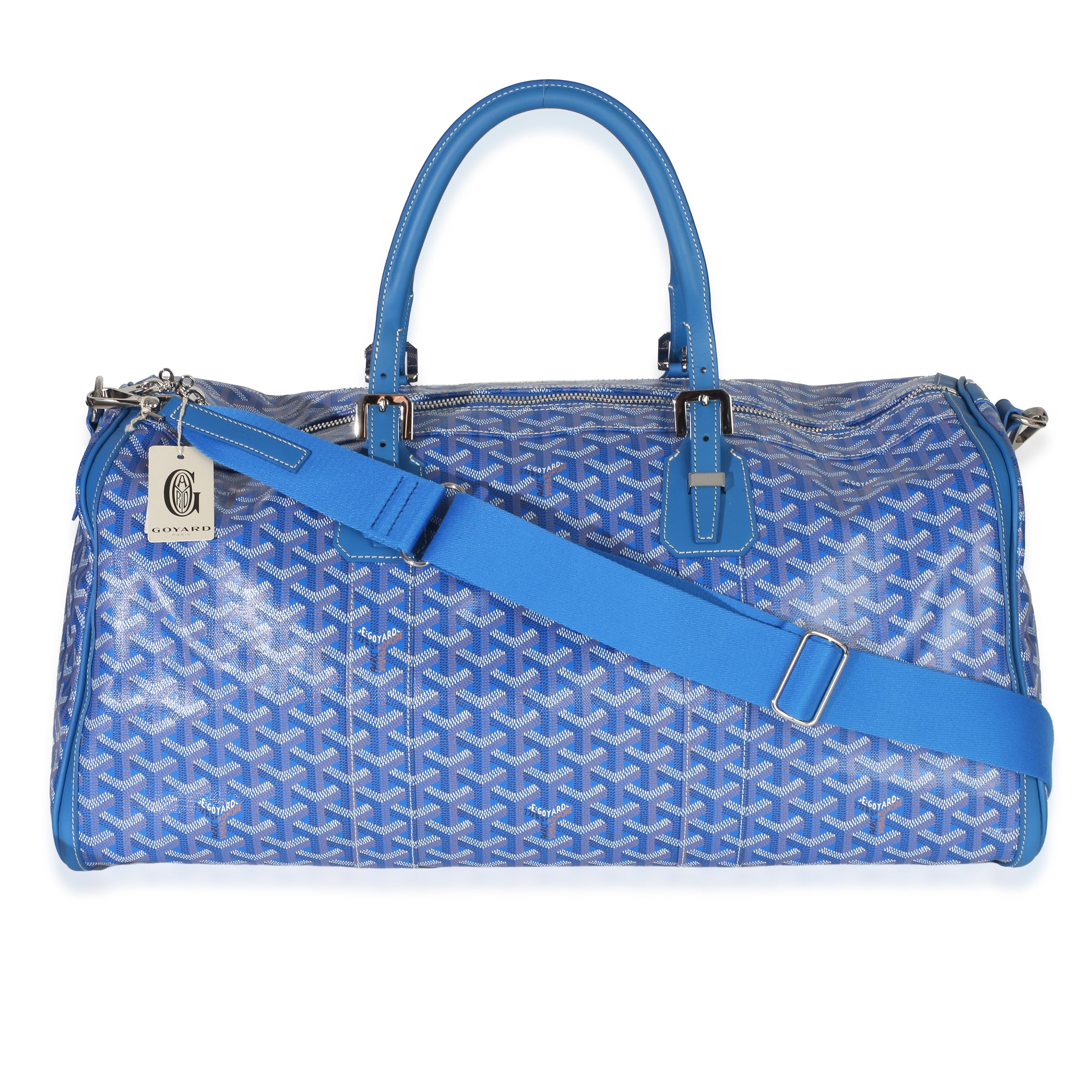 Blue Goyardine Canvas Croisière Boston 50