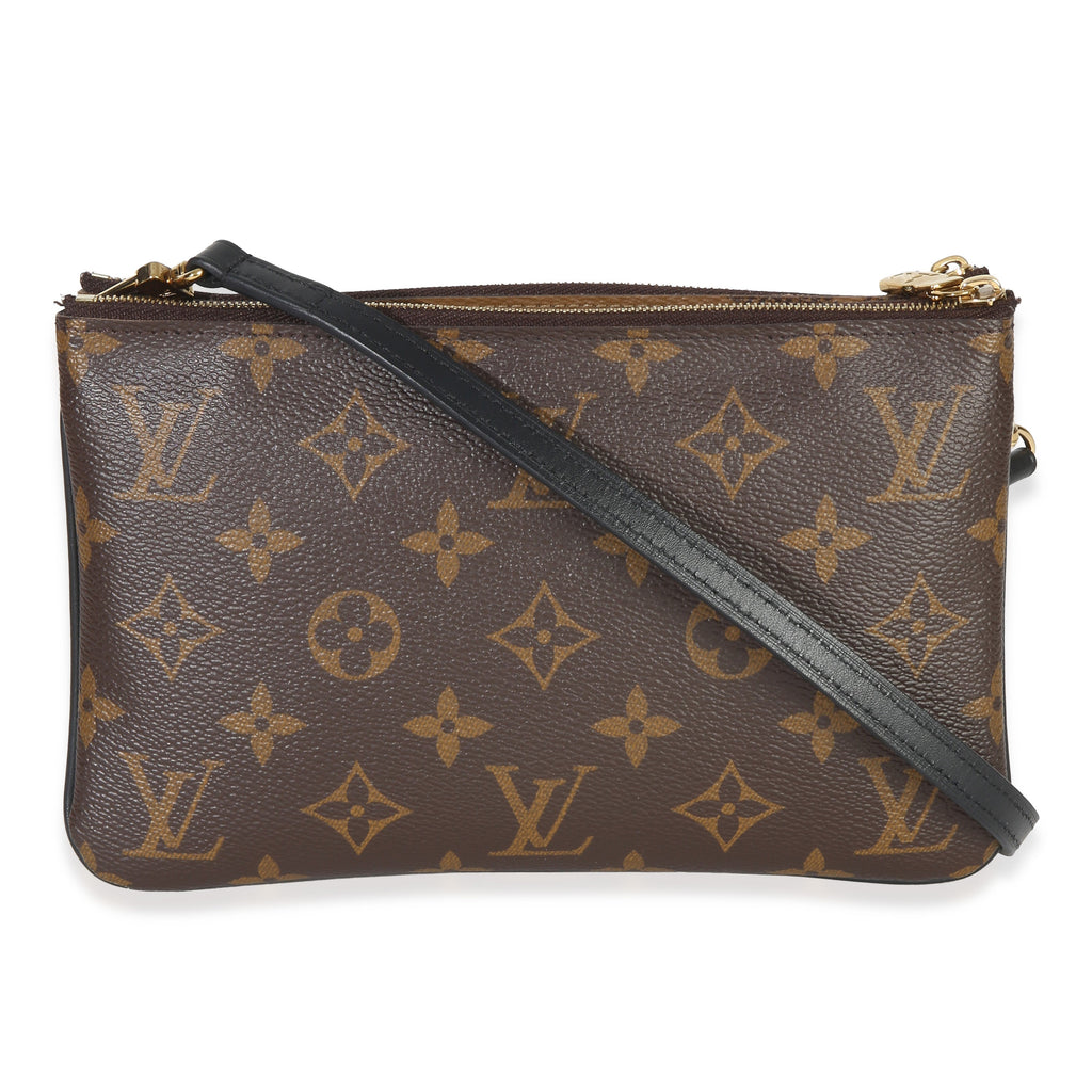 Reverse Monogram Giant Canvas Double Zip Pochette