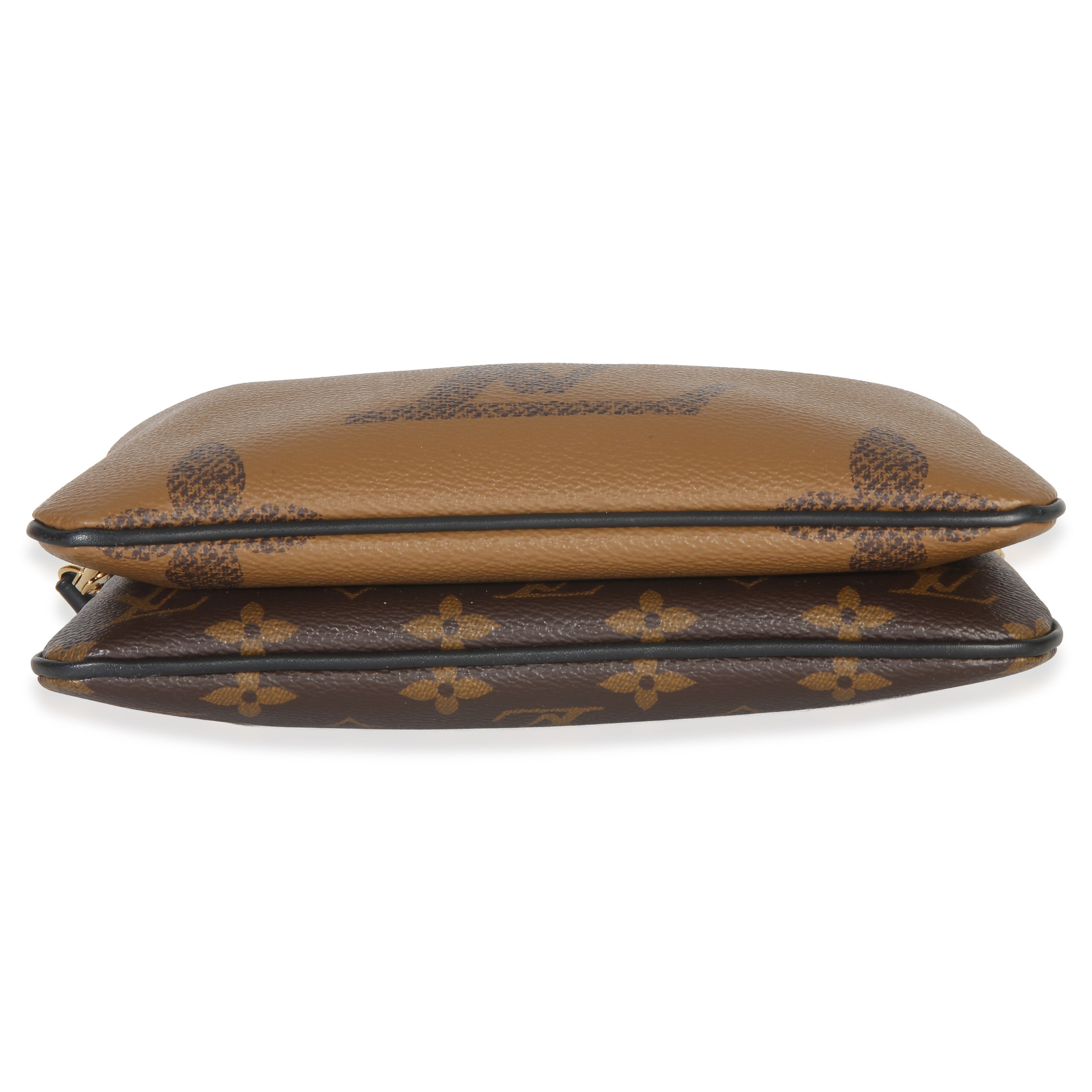 Reverse Monogram Giant Canvas Double Zip Pochette