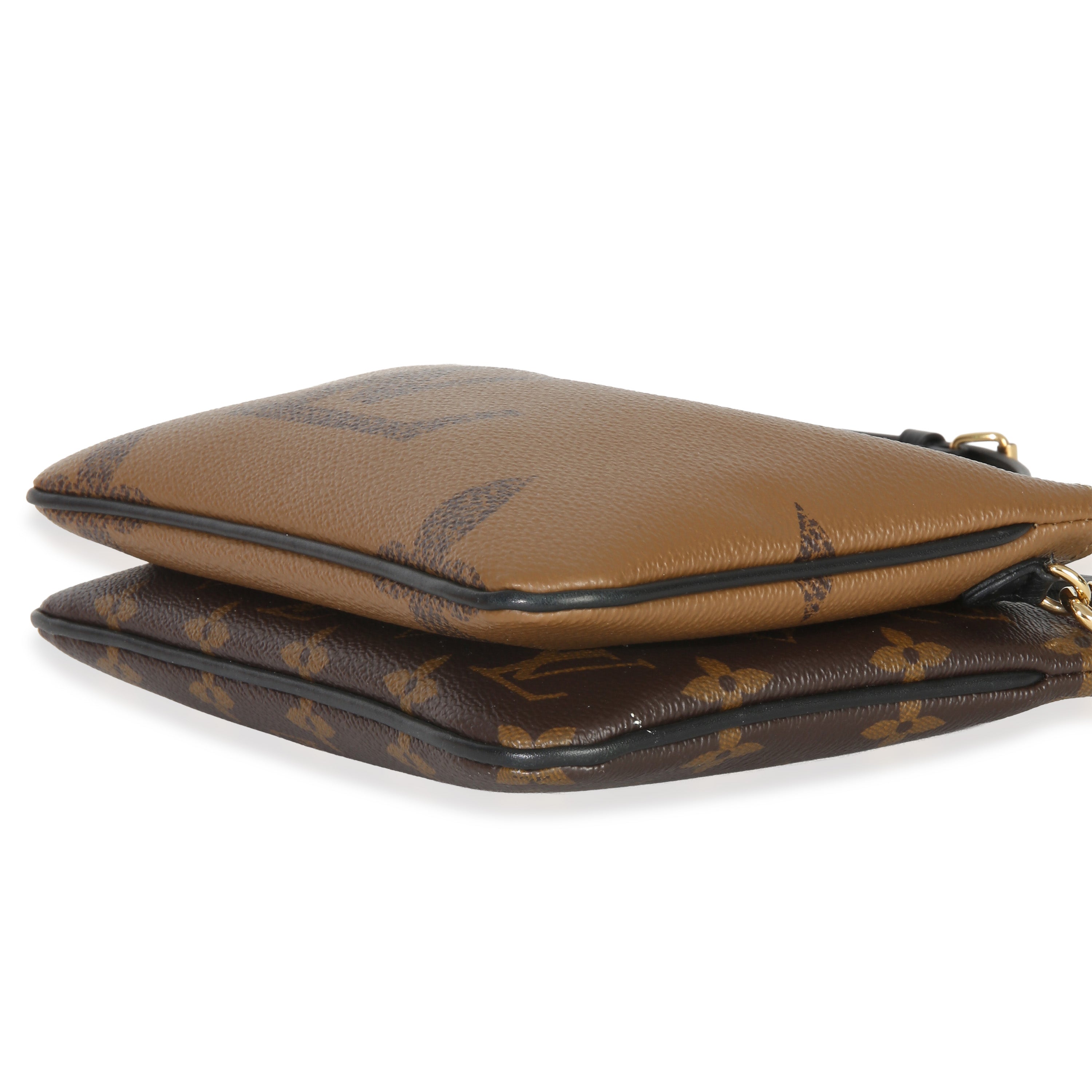 Reverse Monogram Giant Canvas Double Zip Pochette