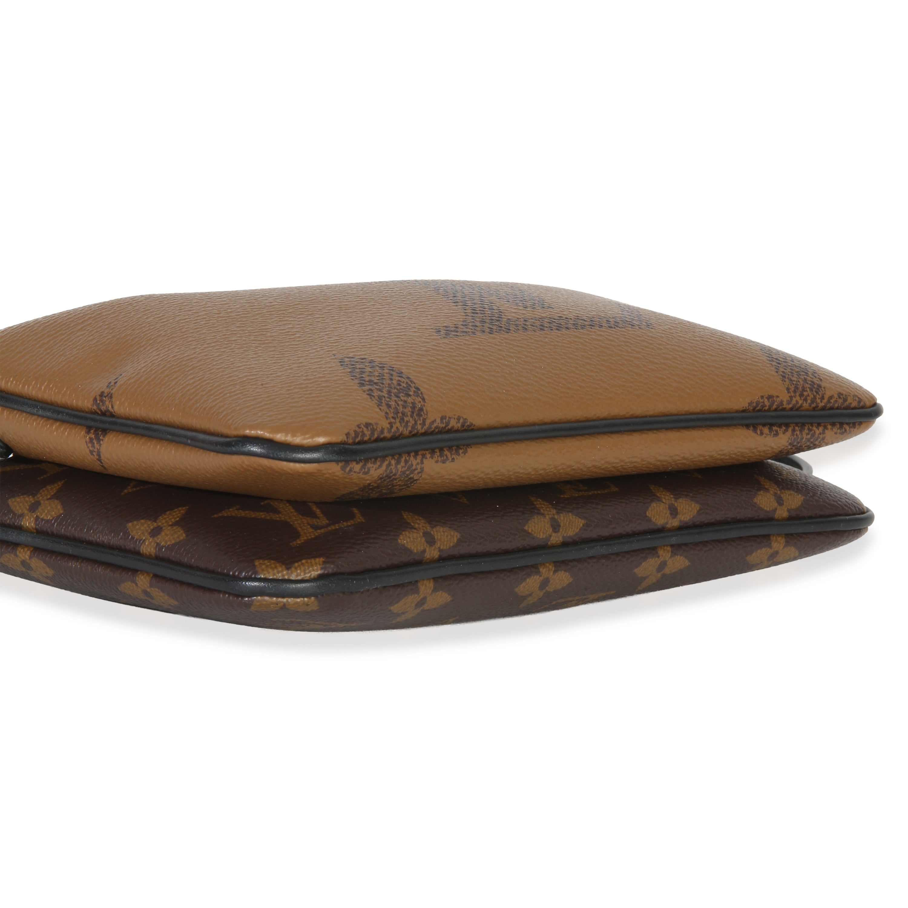 Reverse Monogram Giant Canvas Double Zip Pochette