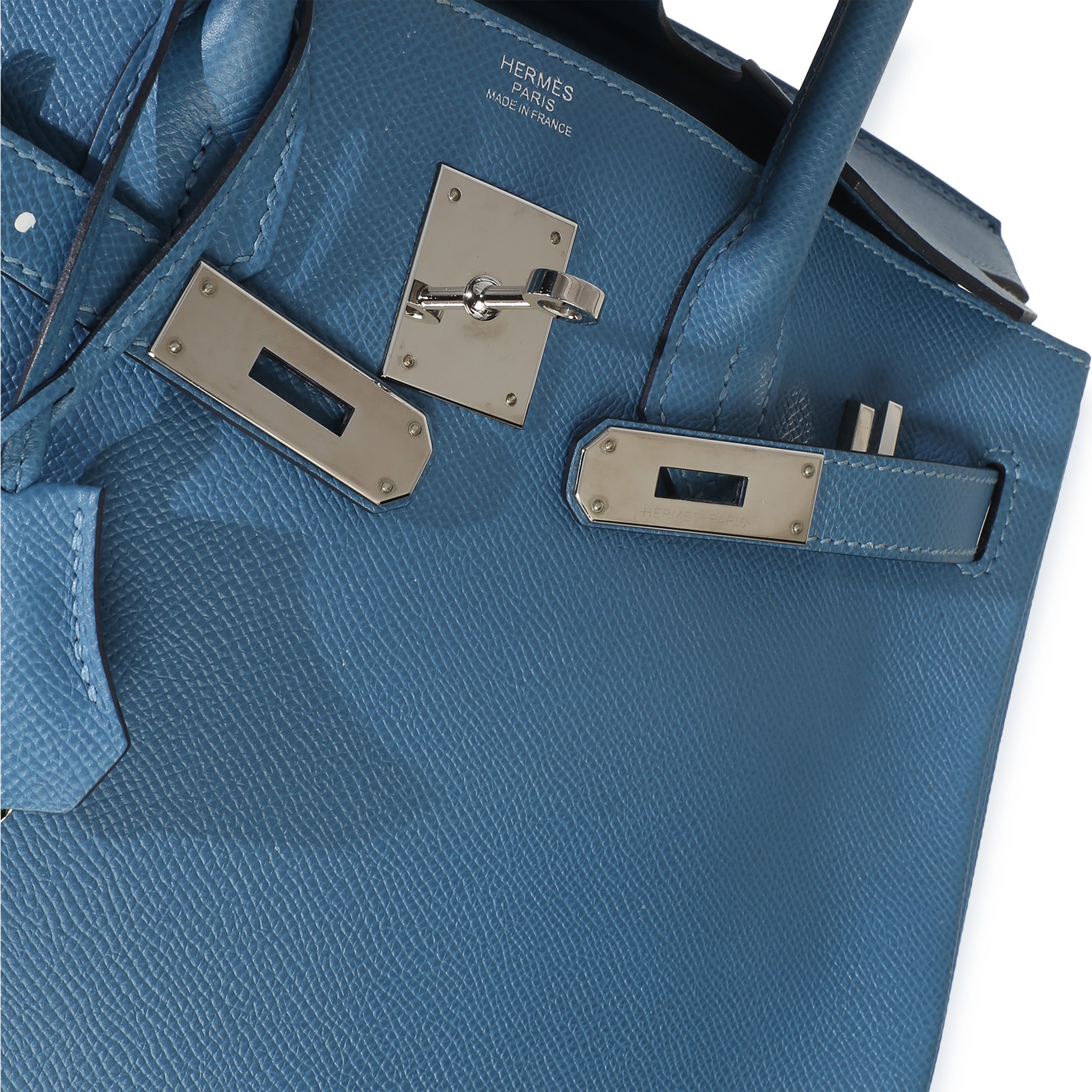 Bleu Brighton Epsom Birkin 30 PHW