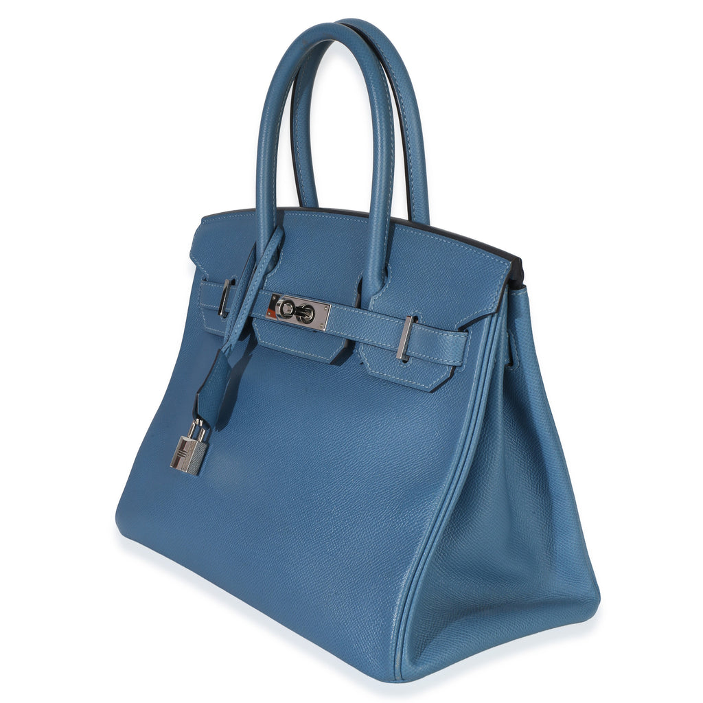 Bleu Brighton Epsom Birkin 30 PHW