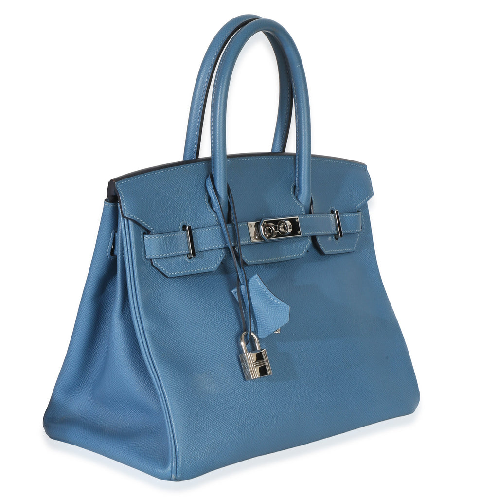 Bleu Brighton Epsom Birkin 30 PHW