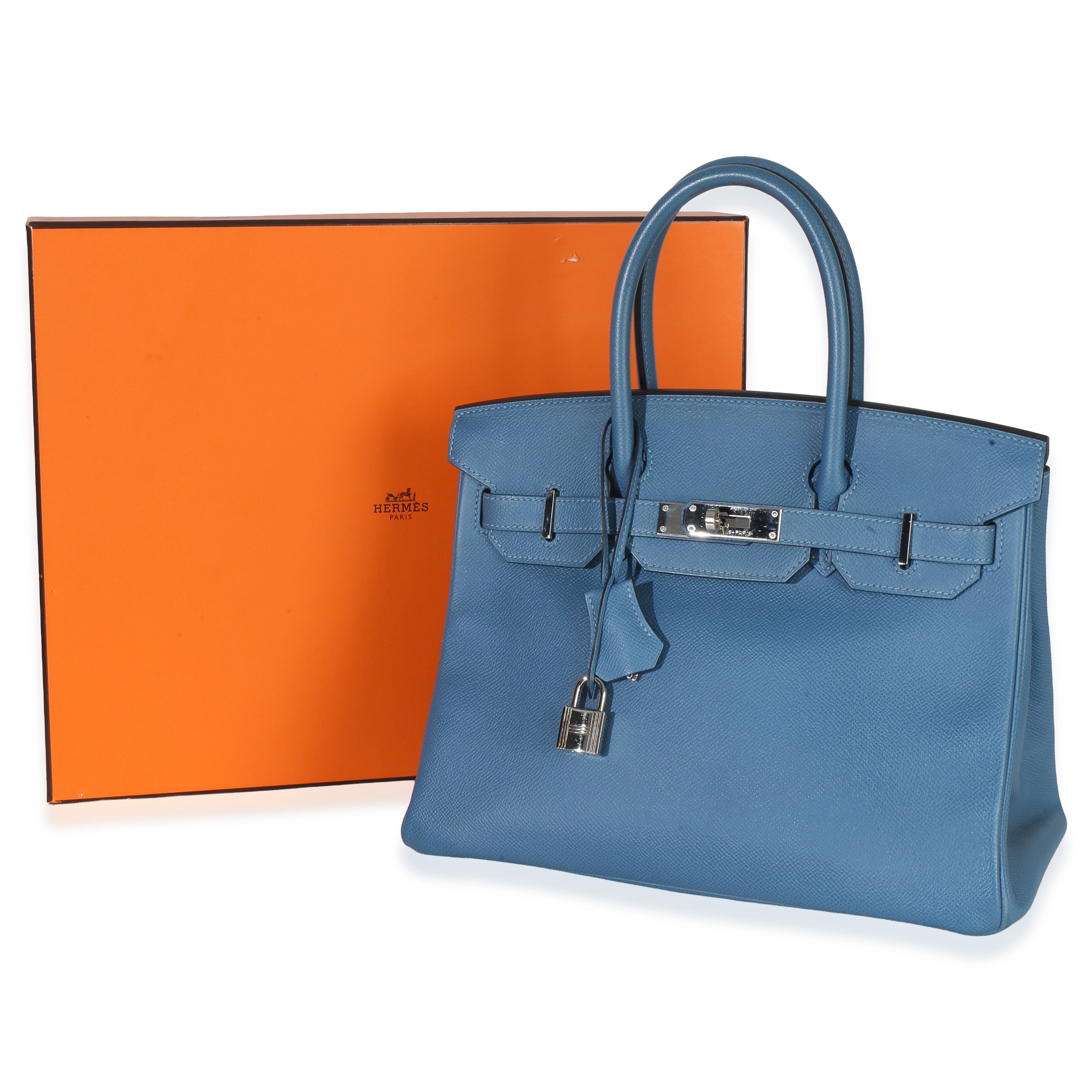 Bleu Brighton Epsom Birkin 30 PHW