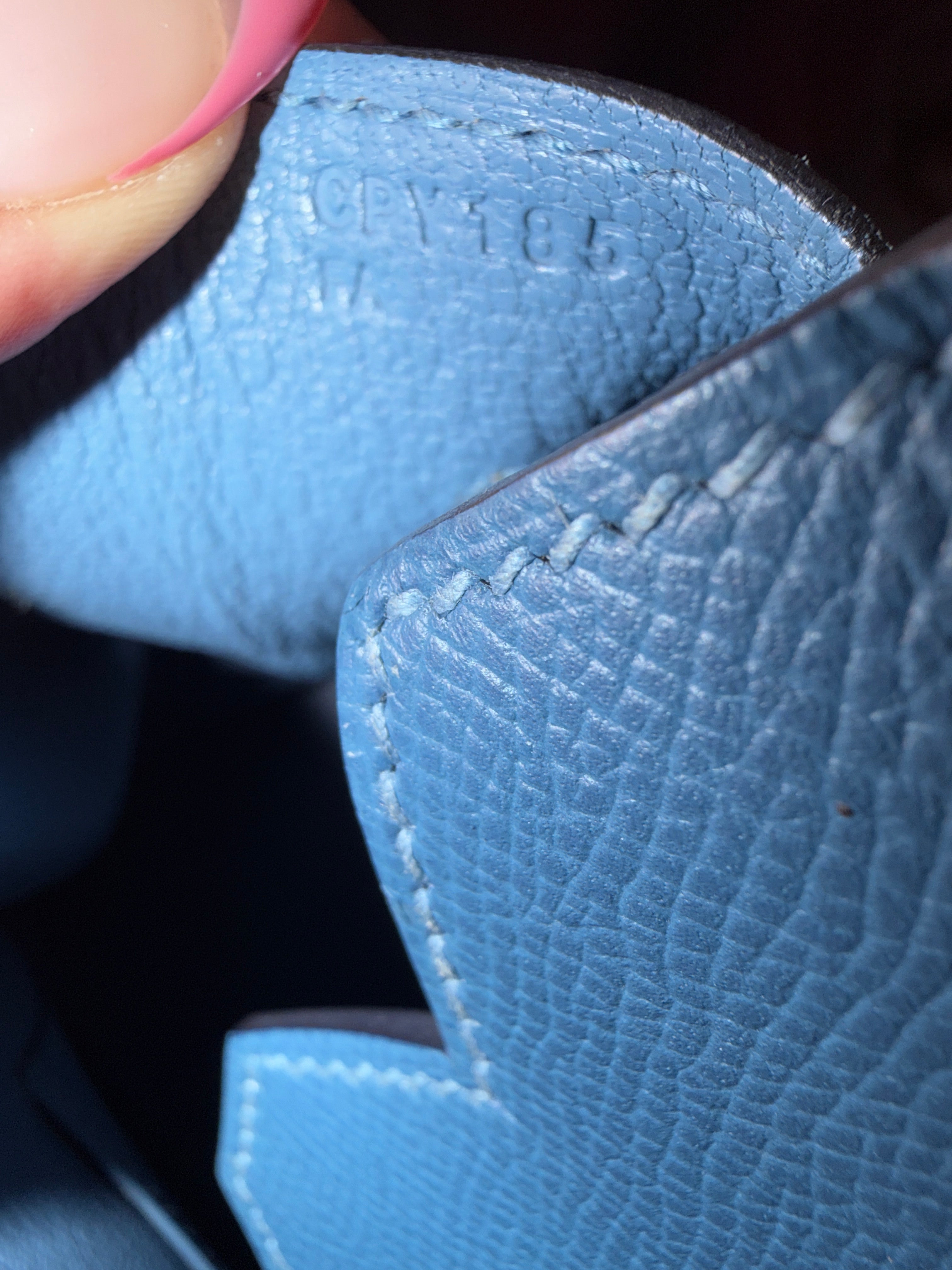 Bleu Brighton Epsom Birkin 30 PHW