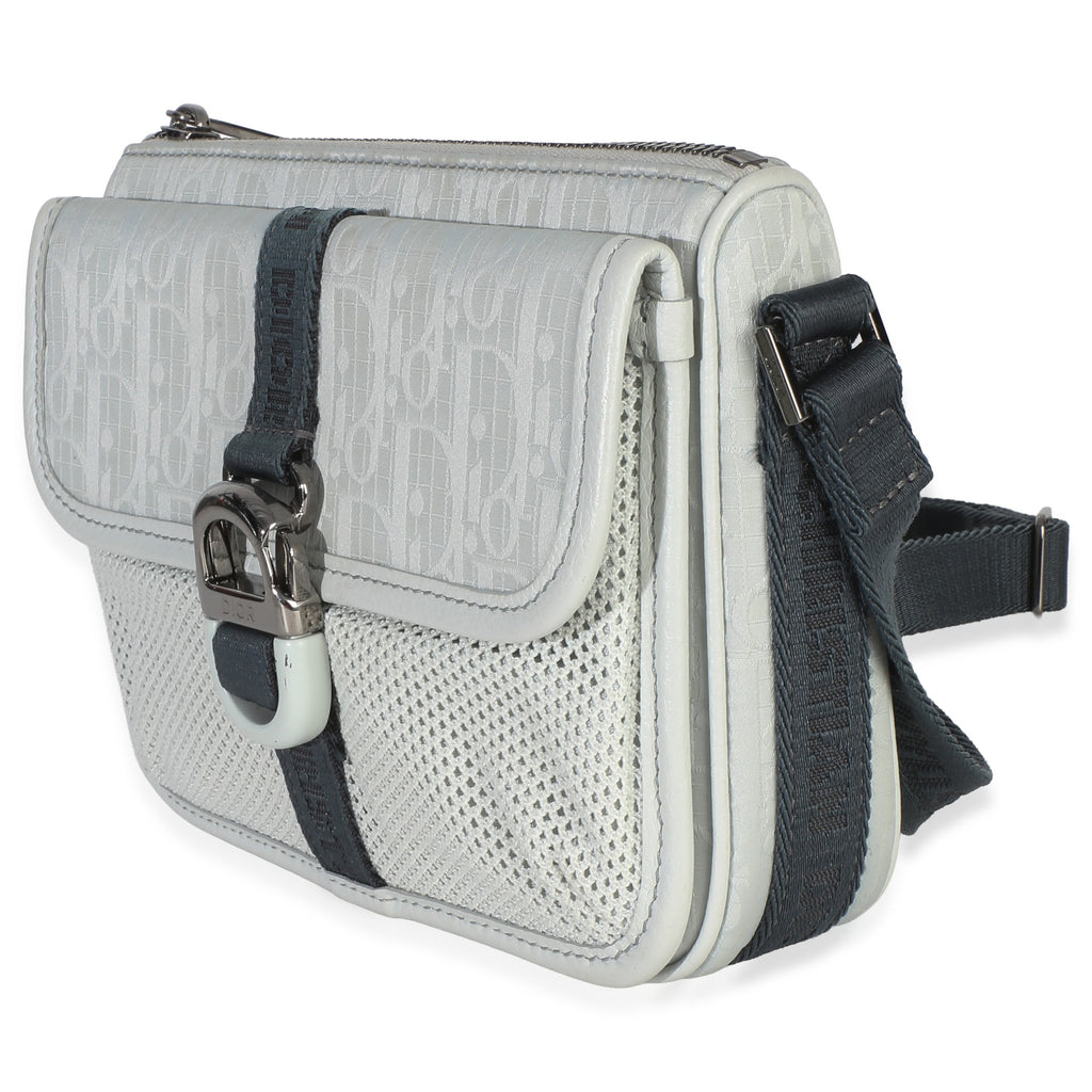 Light Blue Oblique Jacquard Dior 8 Pouch With Strap